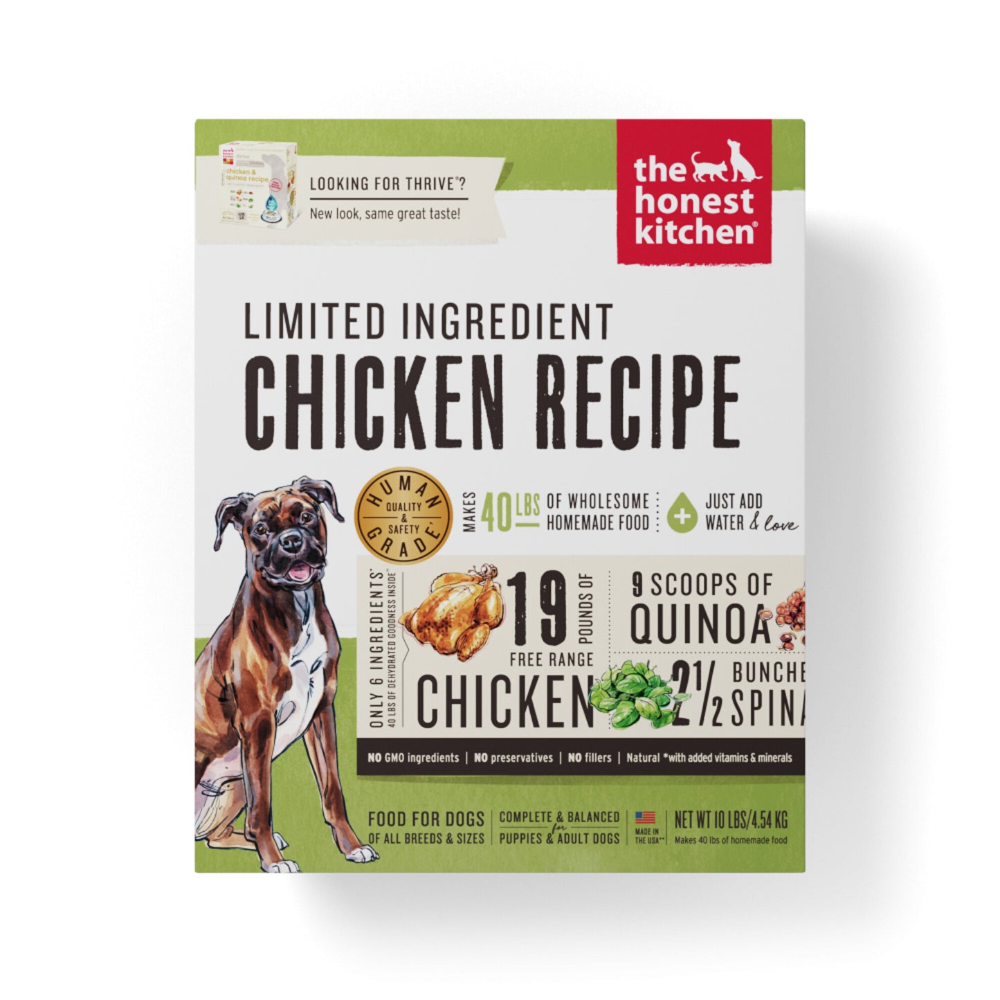 The Honest Kitchen Limited Ingredient Chicken Recipe Dehydrated Dog Food