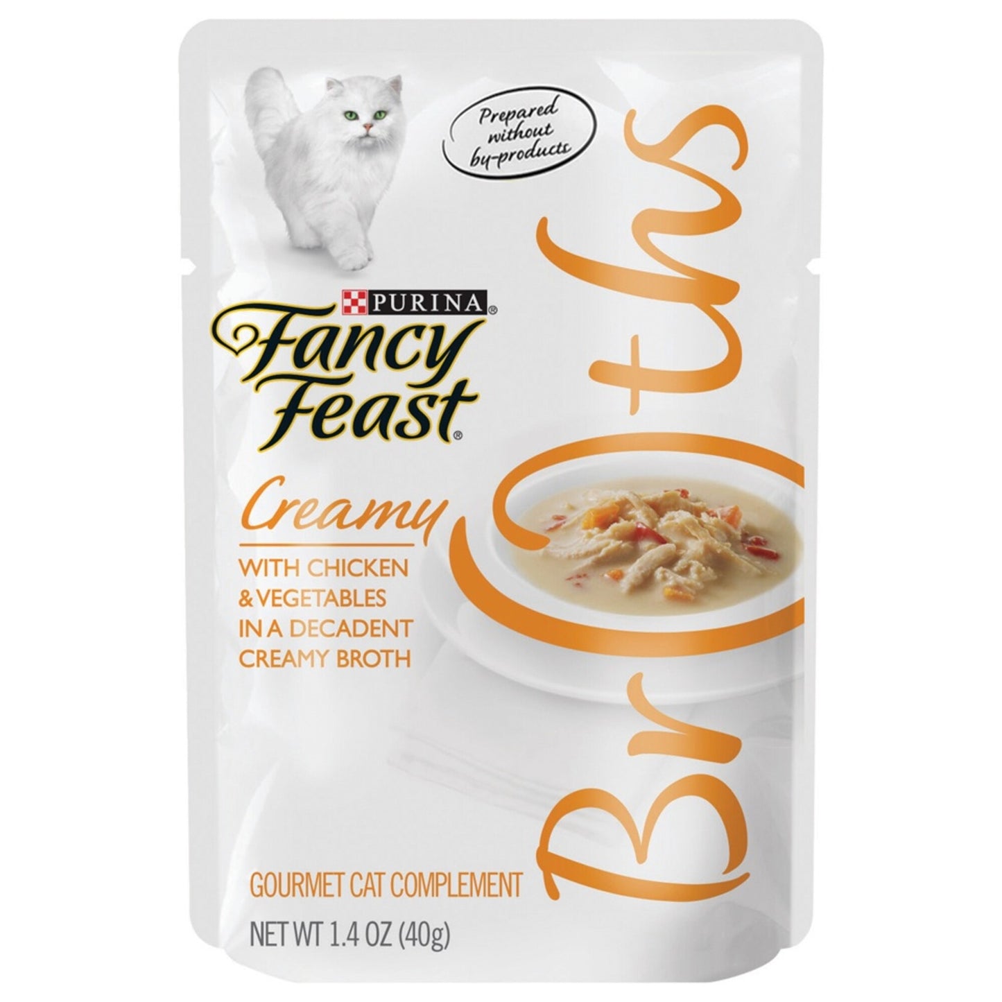 Fancy Feast Creamy Broths with Chicken & Vegetables Supplemental Cat Food Pouches