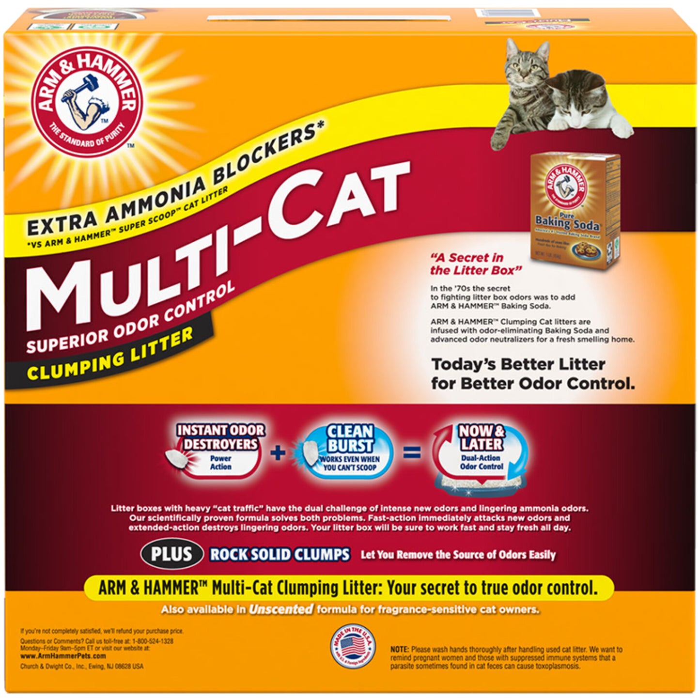 Arm & Hammer Multi-Cat Extra Strength Scented Clumping Litter
