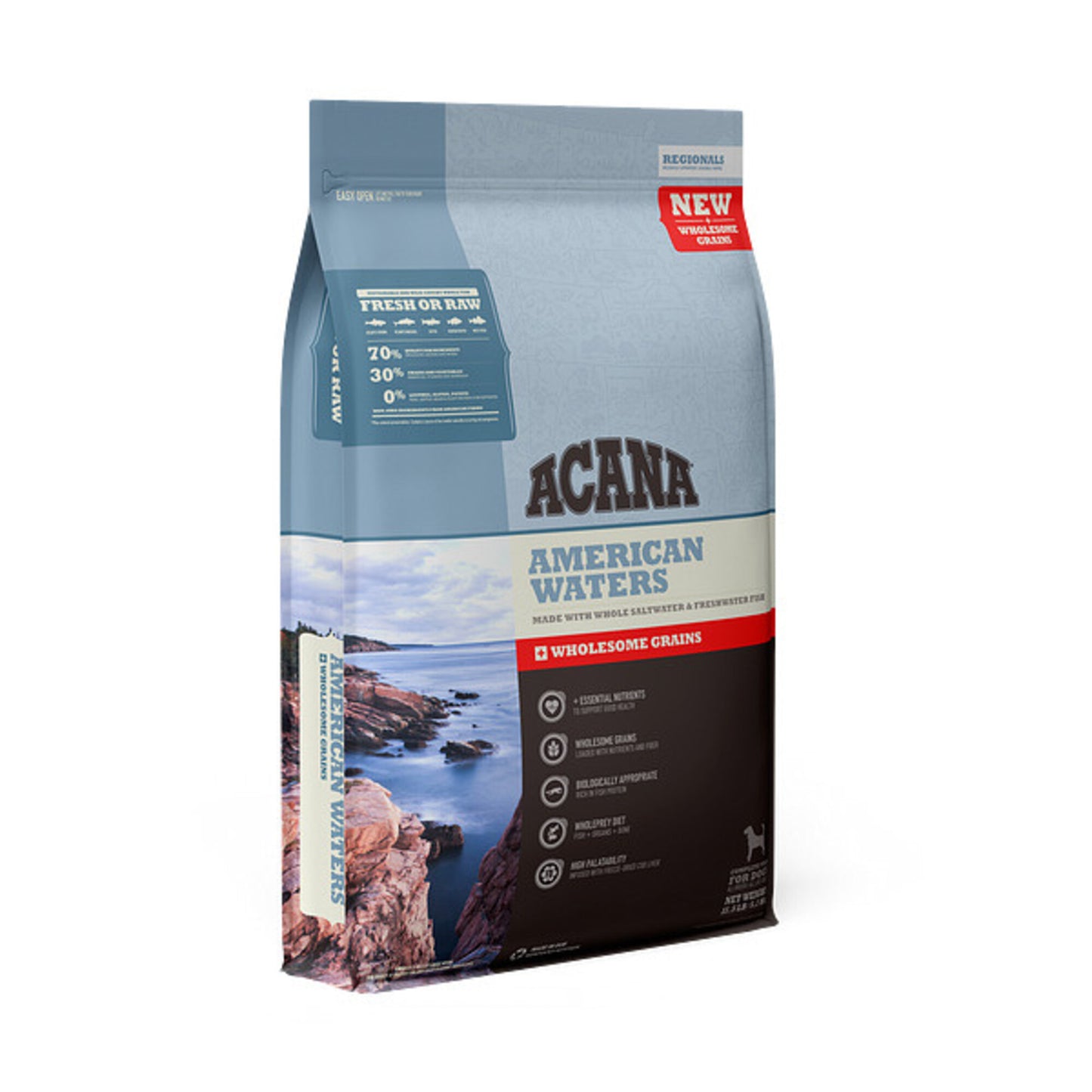 ACANA + Wholesome Grains American Waters Recipe with Whole Saltwater & Freshwater Fish Dry Dog Food