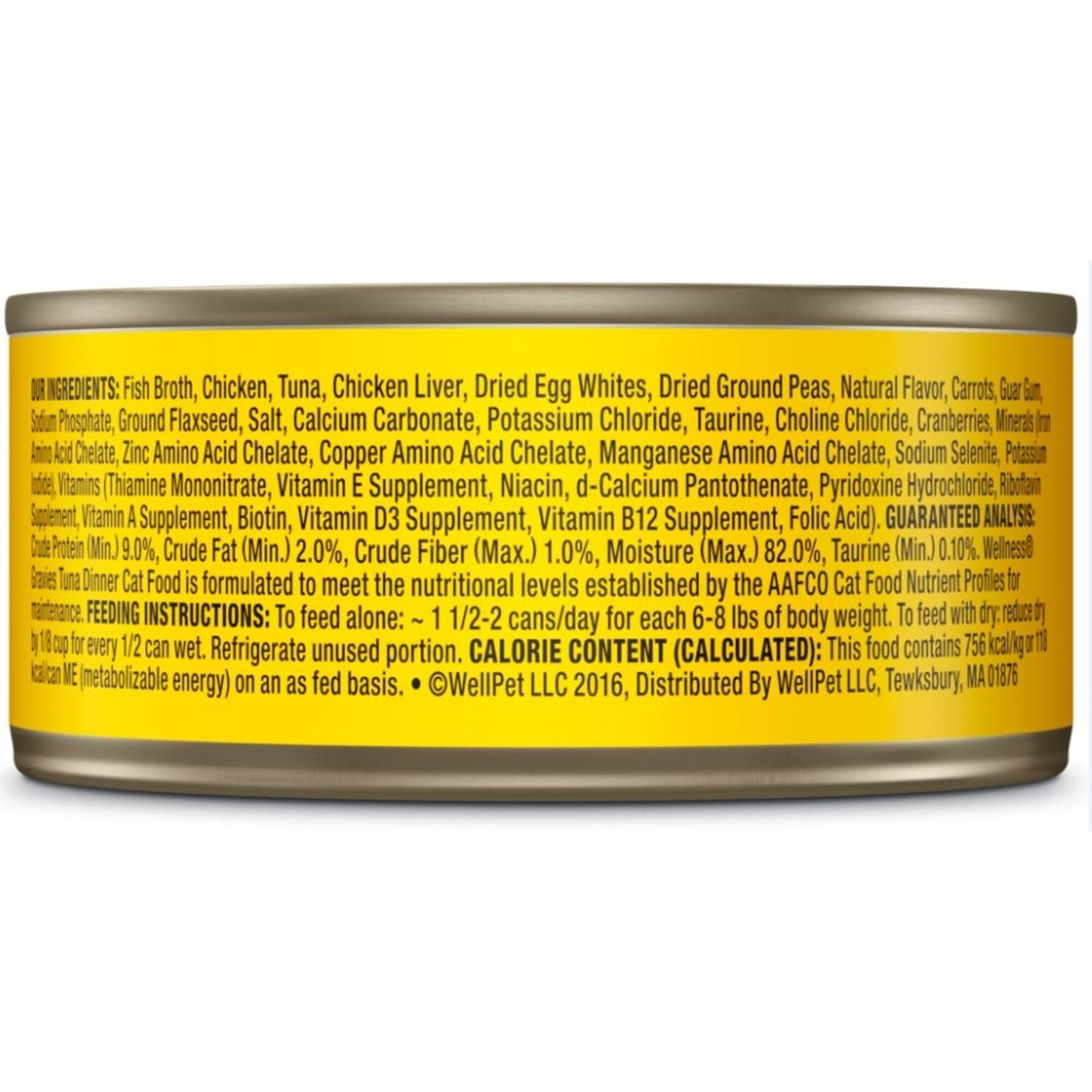 Wellness Natural Grain Free Gravies Tuna Dinner Canned Cat Food