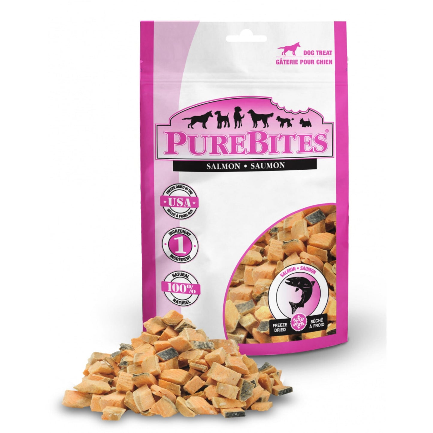 PureBites Salmon Freeze Dried Raw Dog Treats
