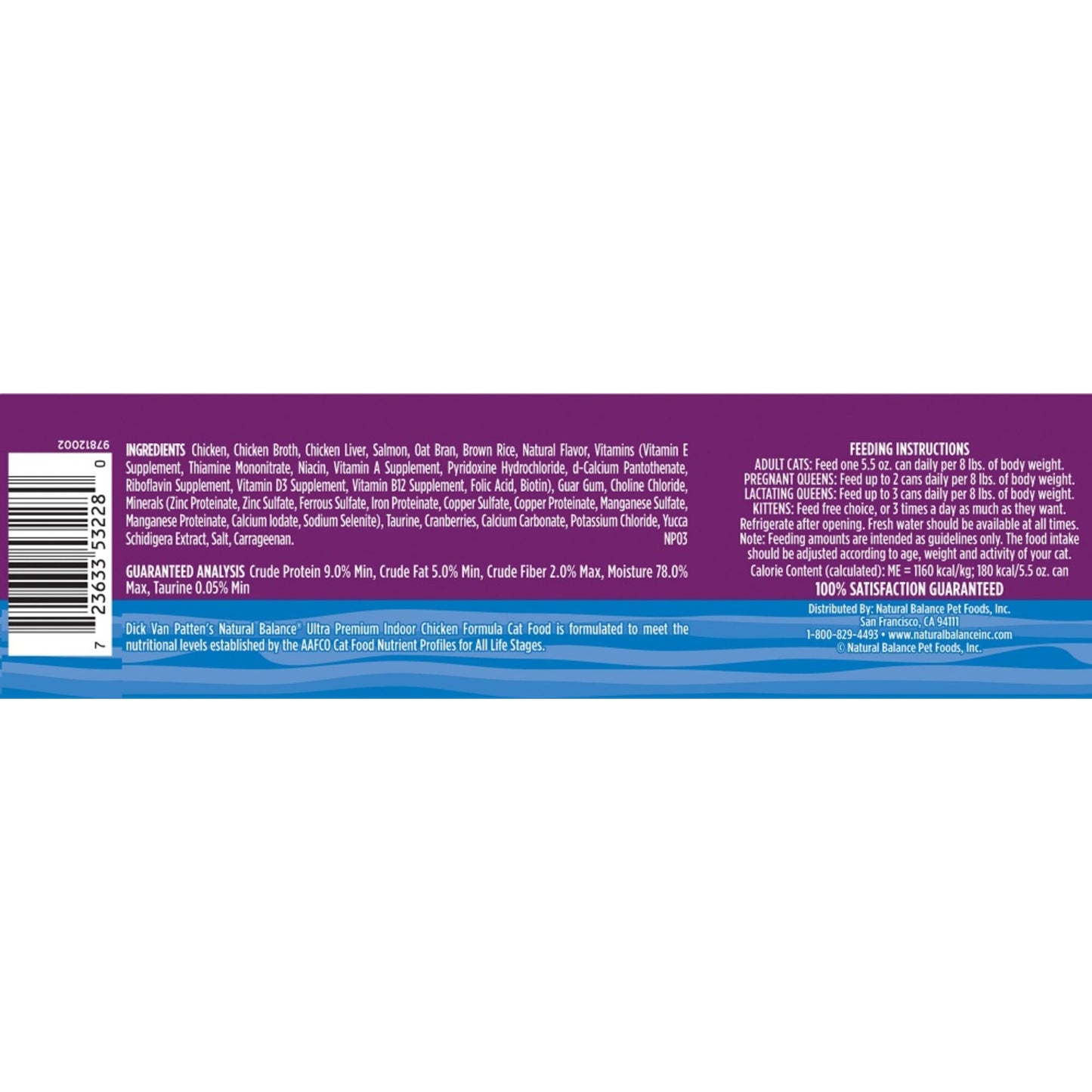 Natural Balance Indoor Chicken Formula Canned Cat Food