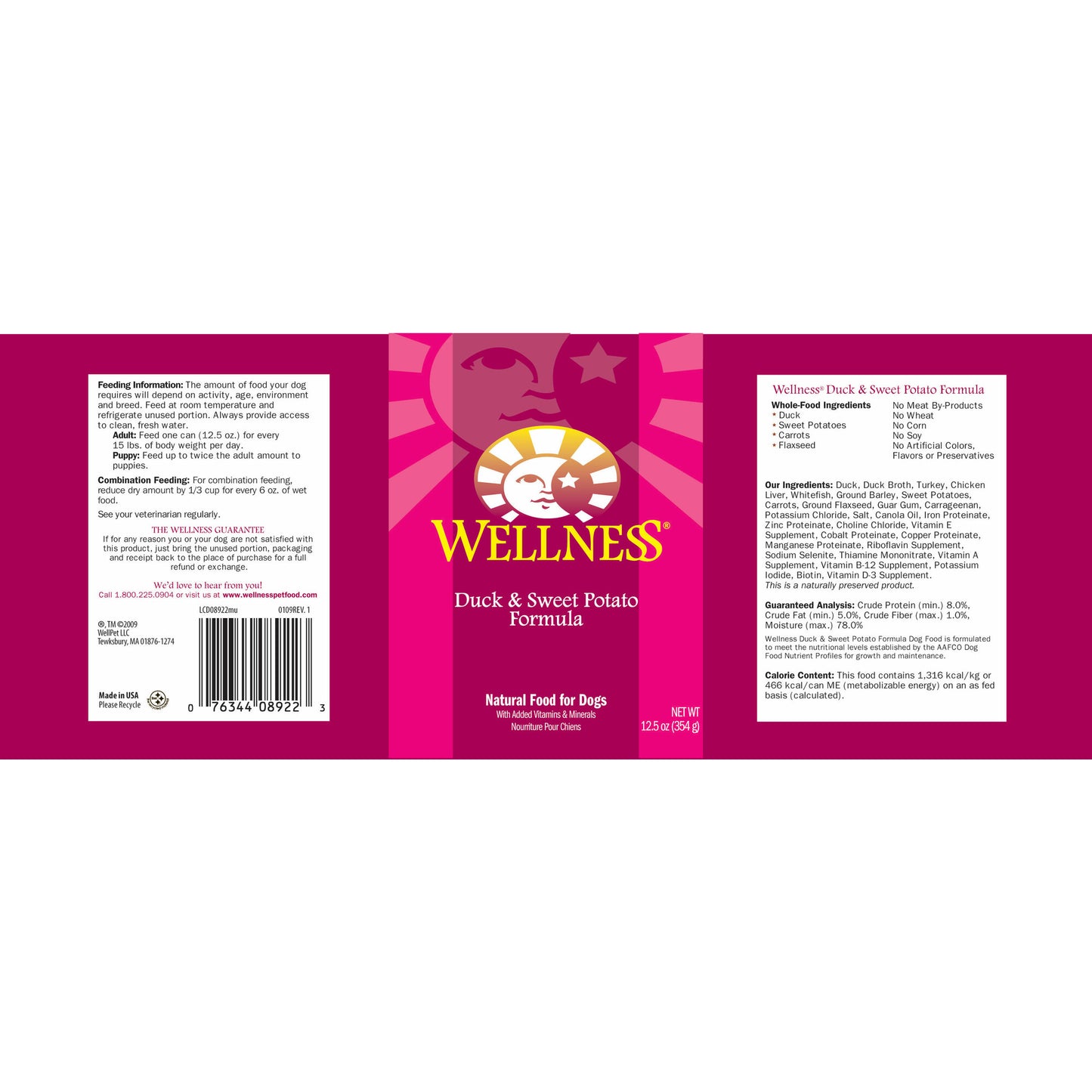 Wellness Complete Health Natural Duck and Sweet Potato Recipe Wet Canned Dog Food