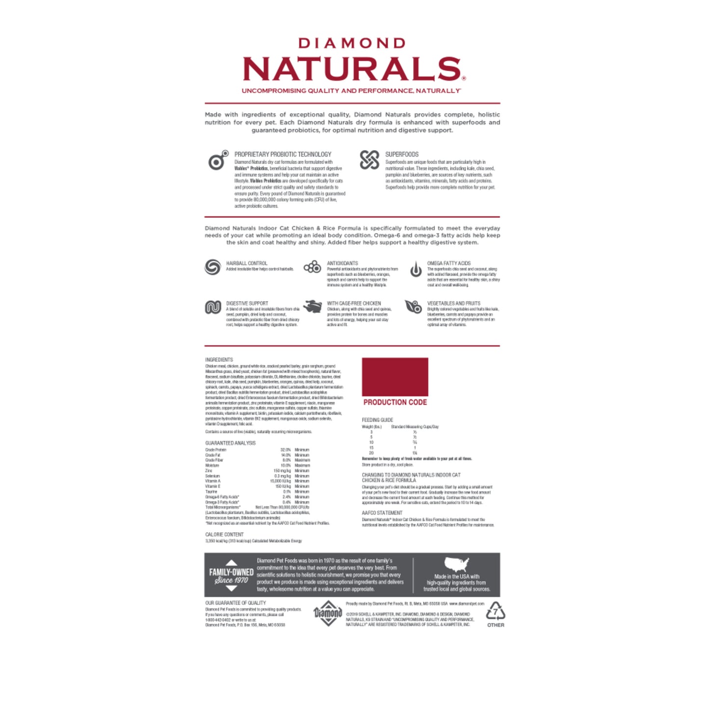 Diamond Naturals Chicken & Rice Indoor Cat Dry Food