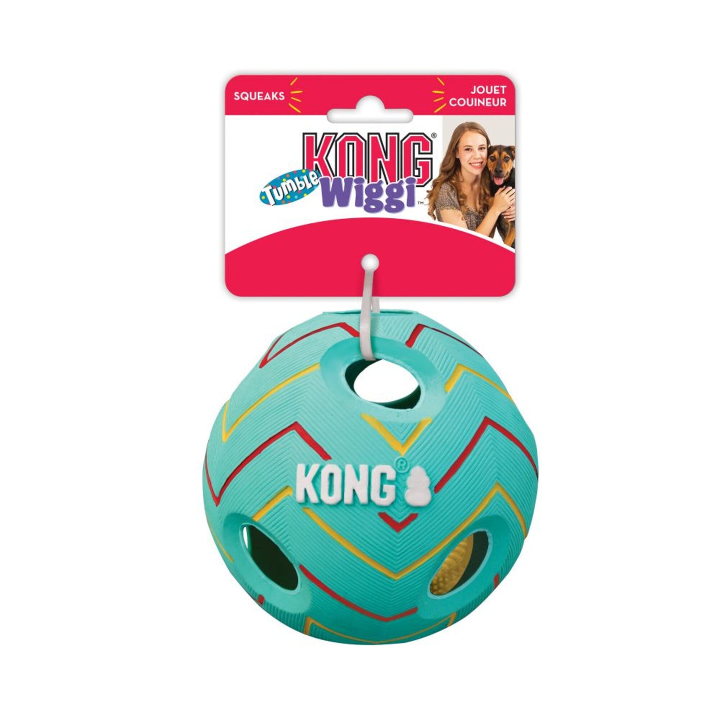 KONG Wiggi Tumble Dog Toy (Colors Vary)
