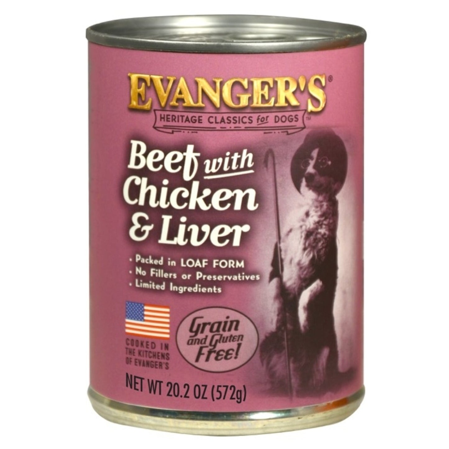 Evangers Classic Beef with Chicken And Liver Canned Dog Food