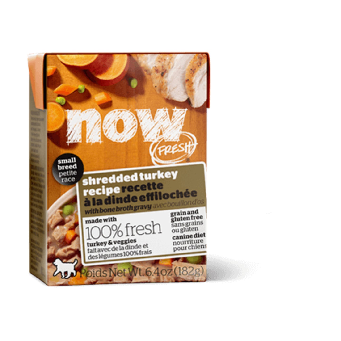 Petcurean NOW! Fresh Grain Free Small Breed Shredded Turkey Recipe Wet Dog Food