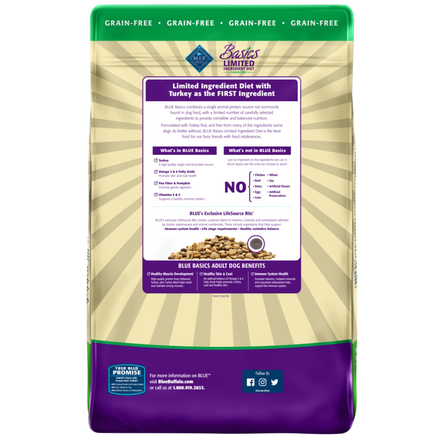 Blue Buffalo Basics Grain Free Adult Turkey and Potato Dry Dog Food