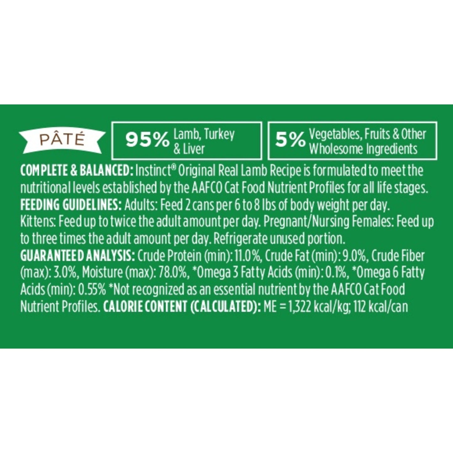 Instinct Grain-Free Lamb Formula Canned Cat Food