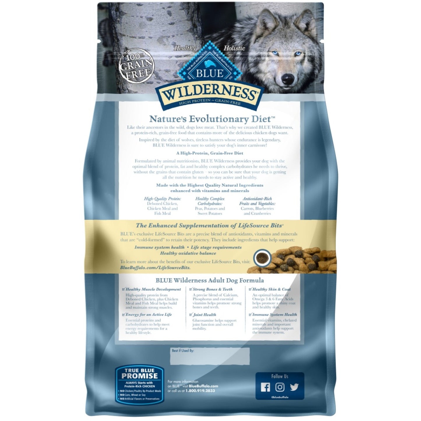 Blue Buffalo Wilderness Grain Free High Protein Chicken Recipe Adult Dry Dog Food