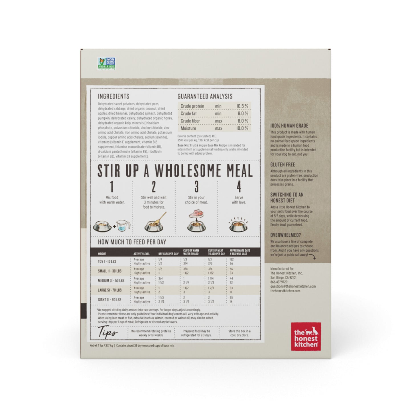 The Honest Kitchen Grain Free Fruit & Veggie Recipe Dog Food Base Mix