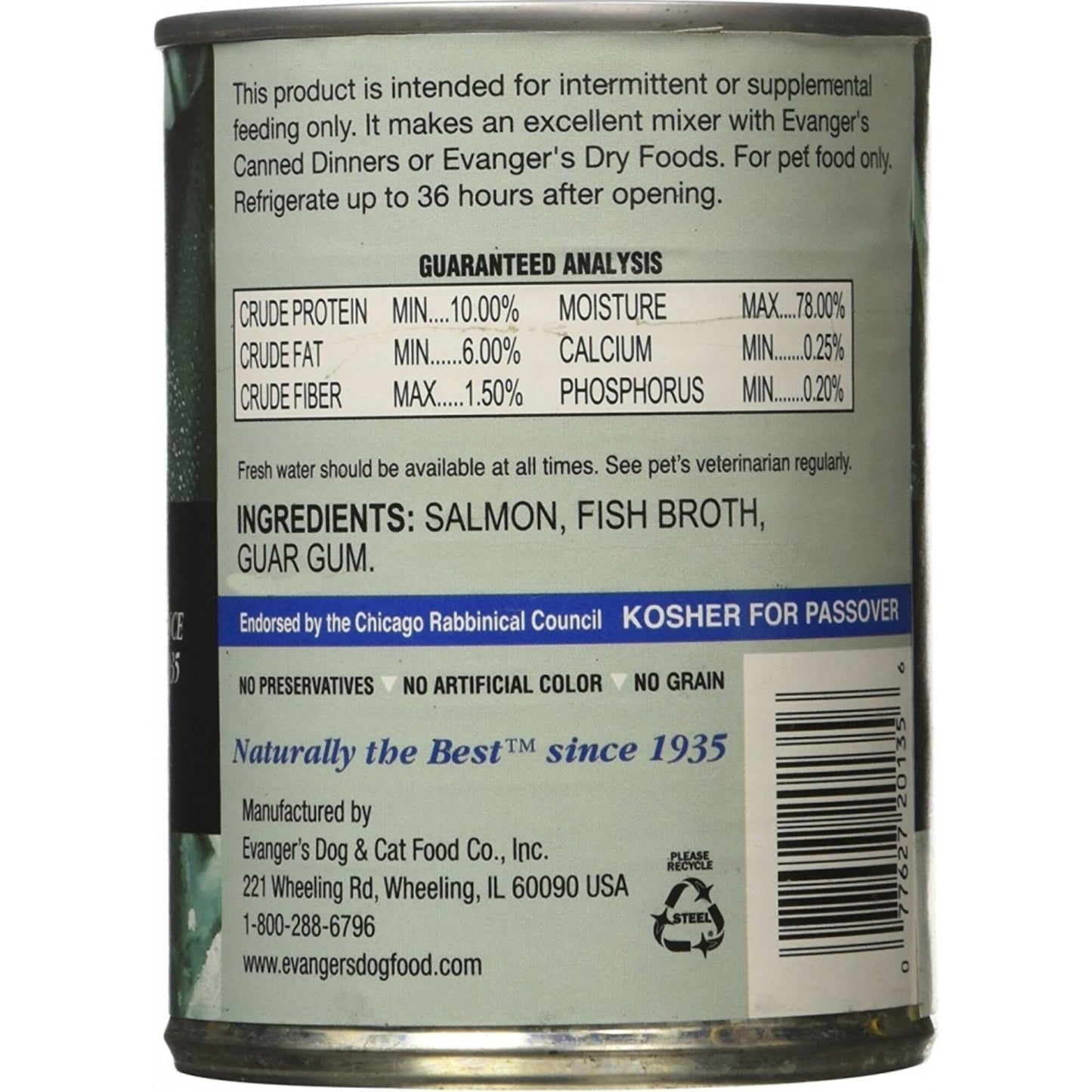 Evangers Grain Free Wild Salmon Canned Cat and Dog Food