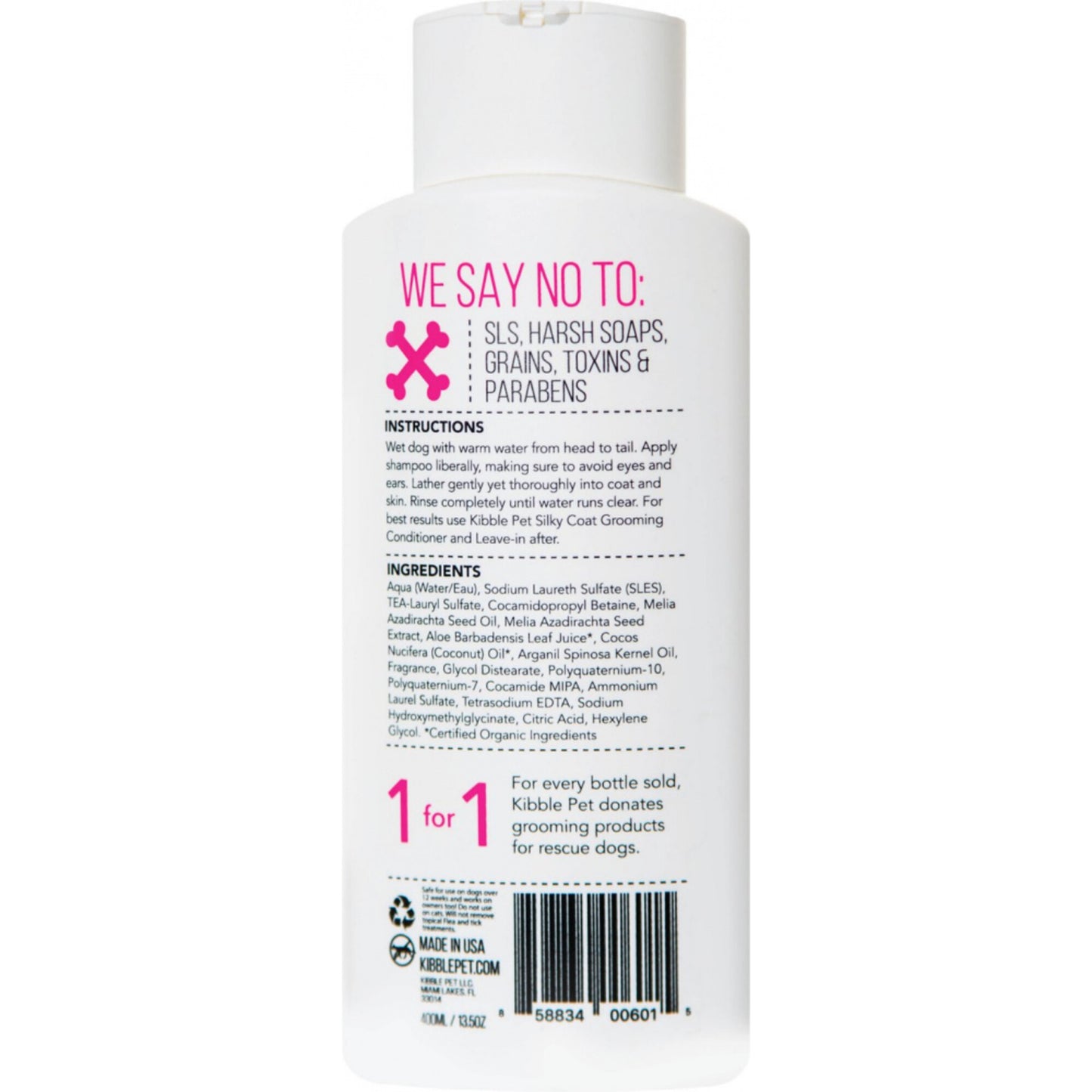 Kibble Pet Silky Coat Grooming Shampoo Warm Vanilla Amber