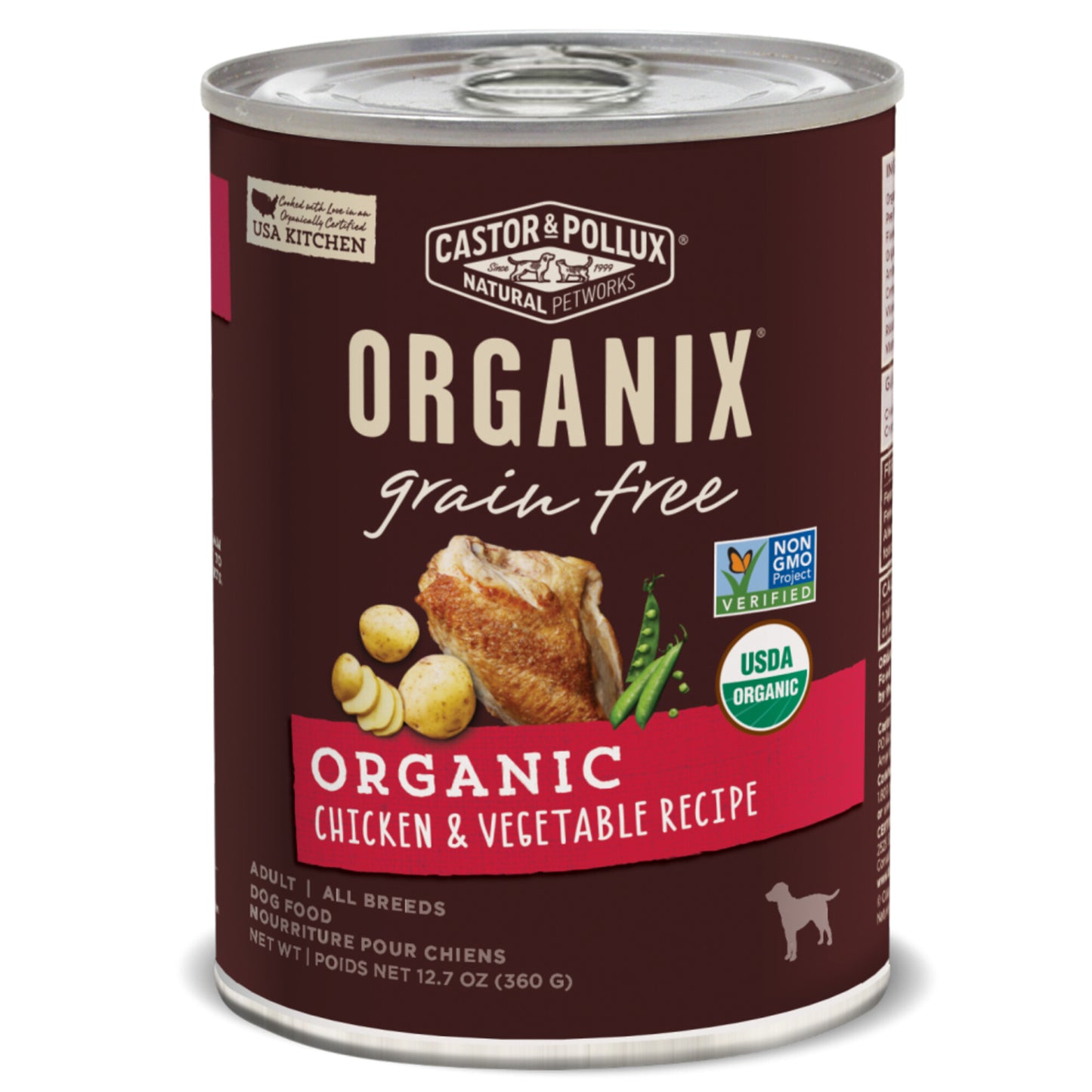 Castor and Pollux Organix Grain Free Chicken and Vegetable Formula Adult Canned Dog Food