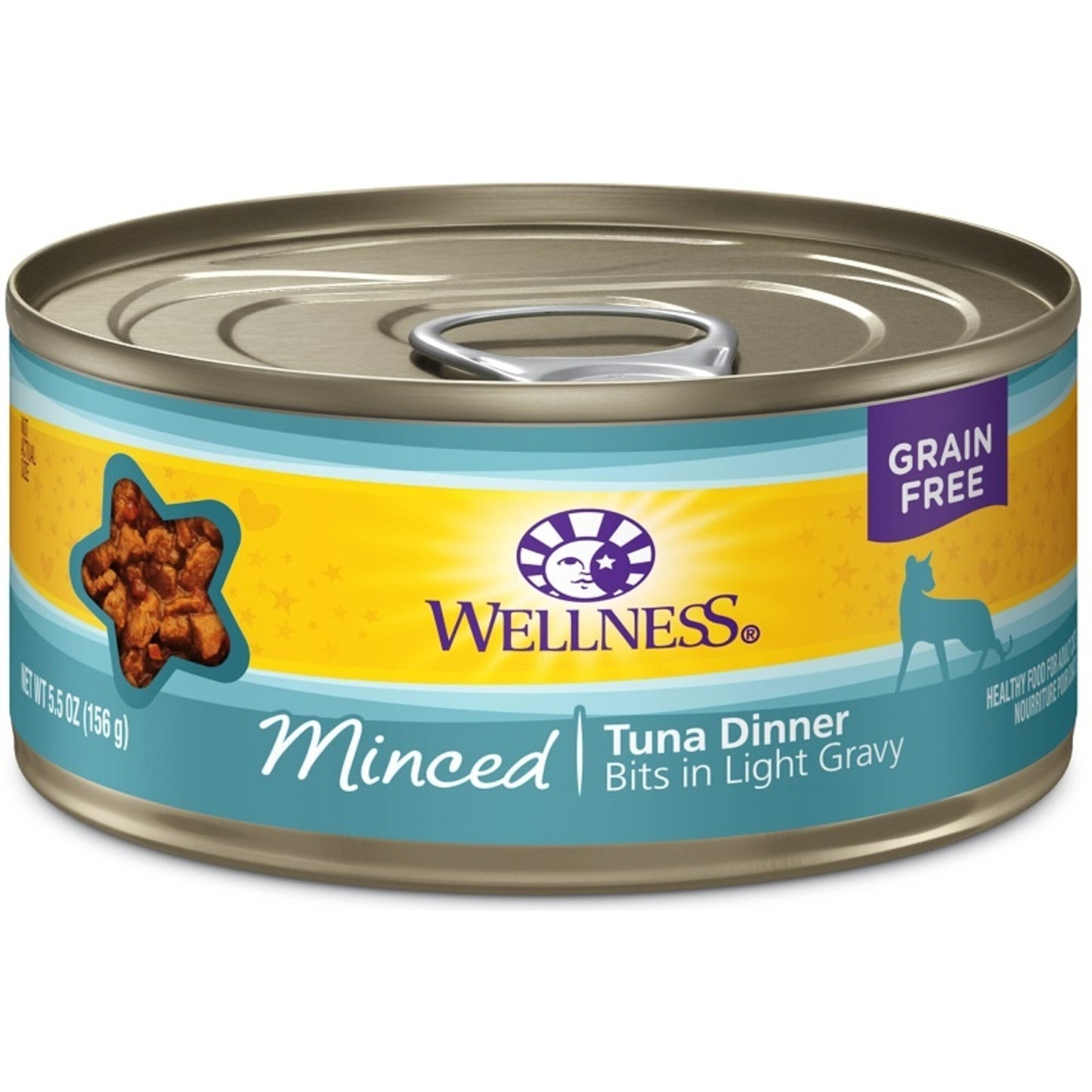Wellness Grain Free Natural Minced Tuna Dinner Canned Cat Food