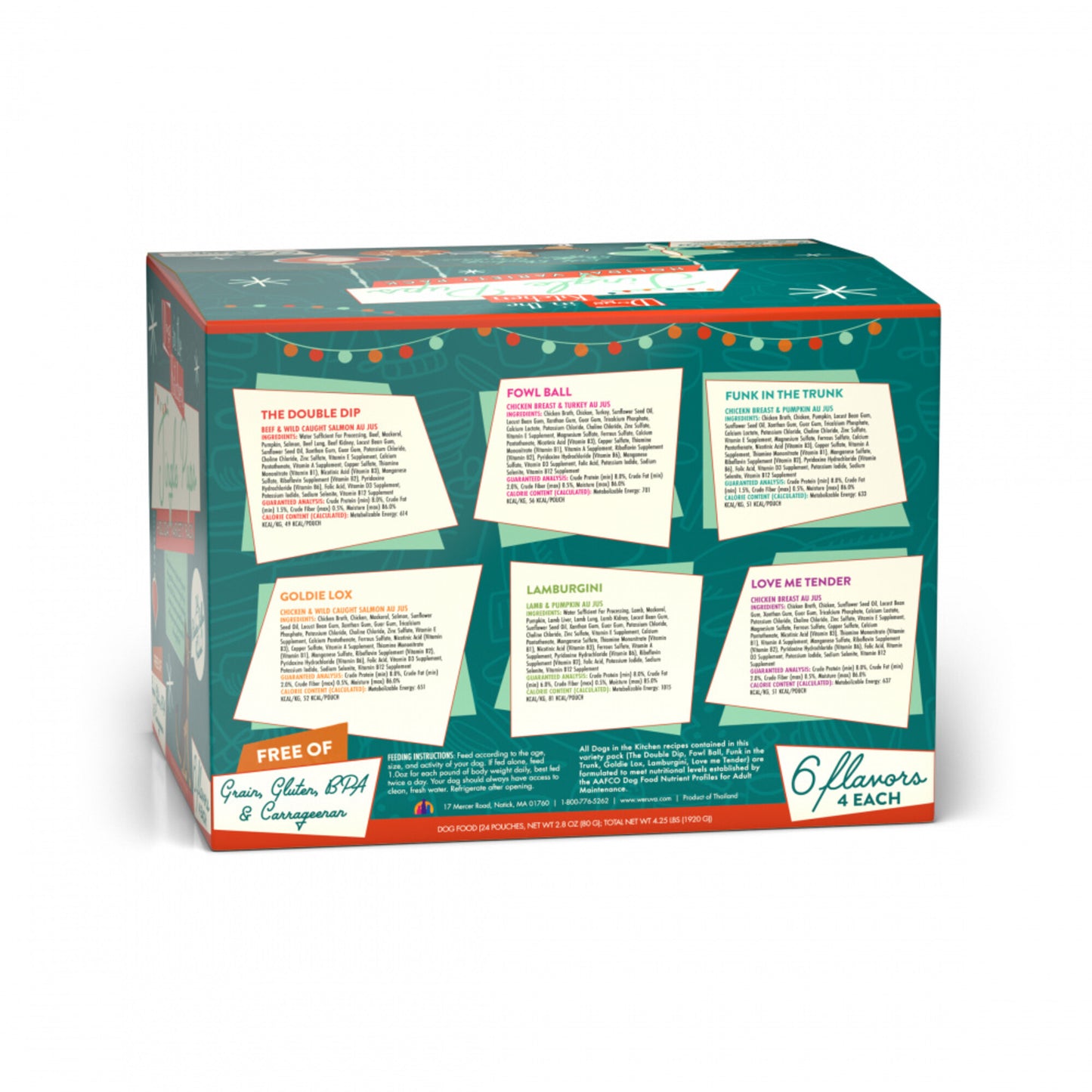 Weruva Classic Jingle Pups Holiday Variety Pack Canned Dog Food