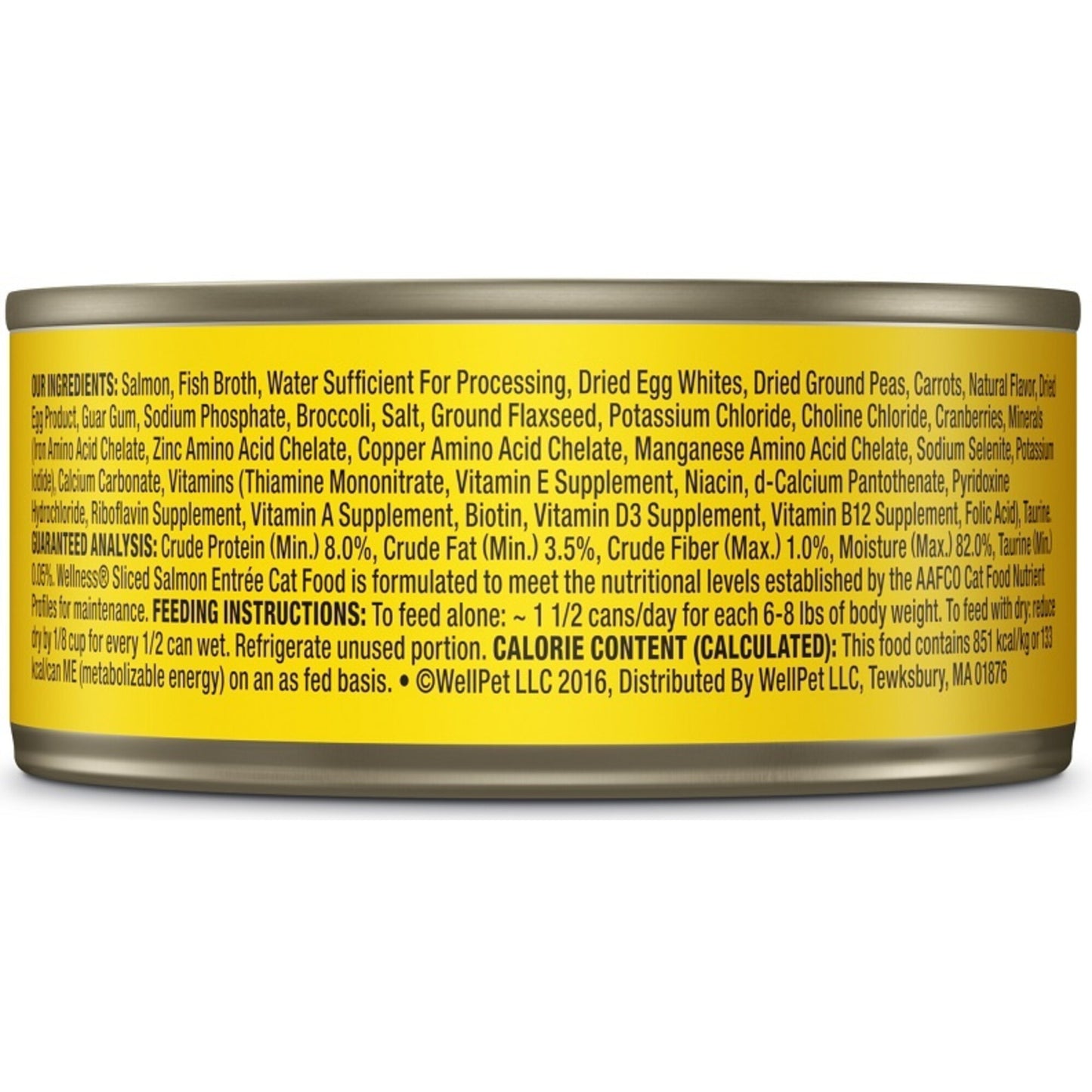 Wellness Grain Free Natural Sliced Salmon Entree Wet Canned Cat Food