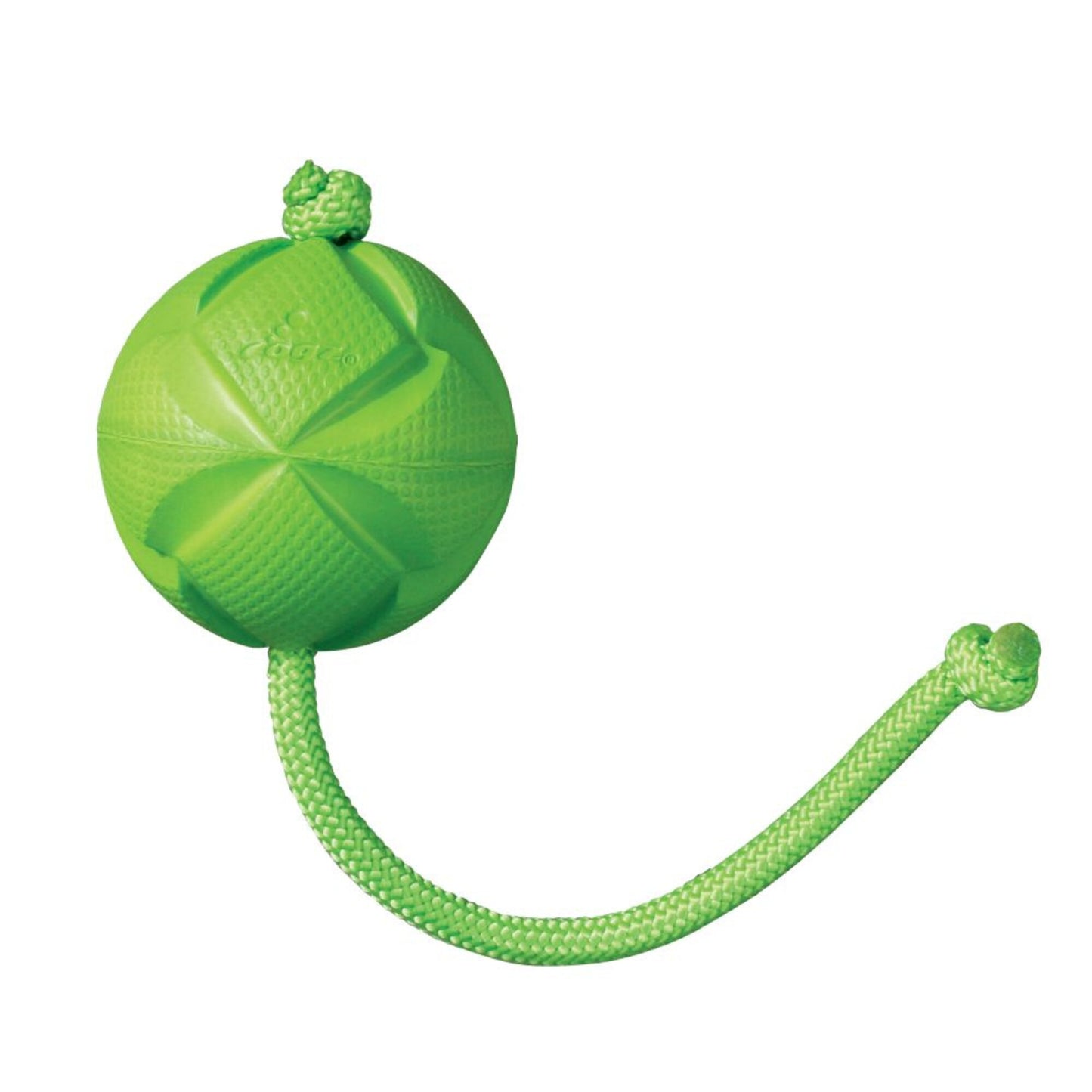 KONG ROGZ by KONG Flingz Ball w Rope Dog Toy