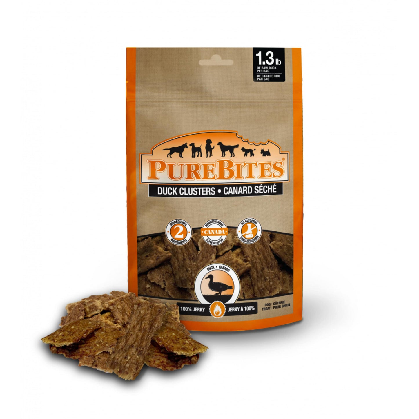 PureBites Duck Jerky Freeze Dried Raw Dog Treats