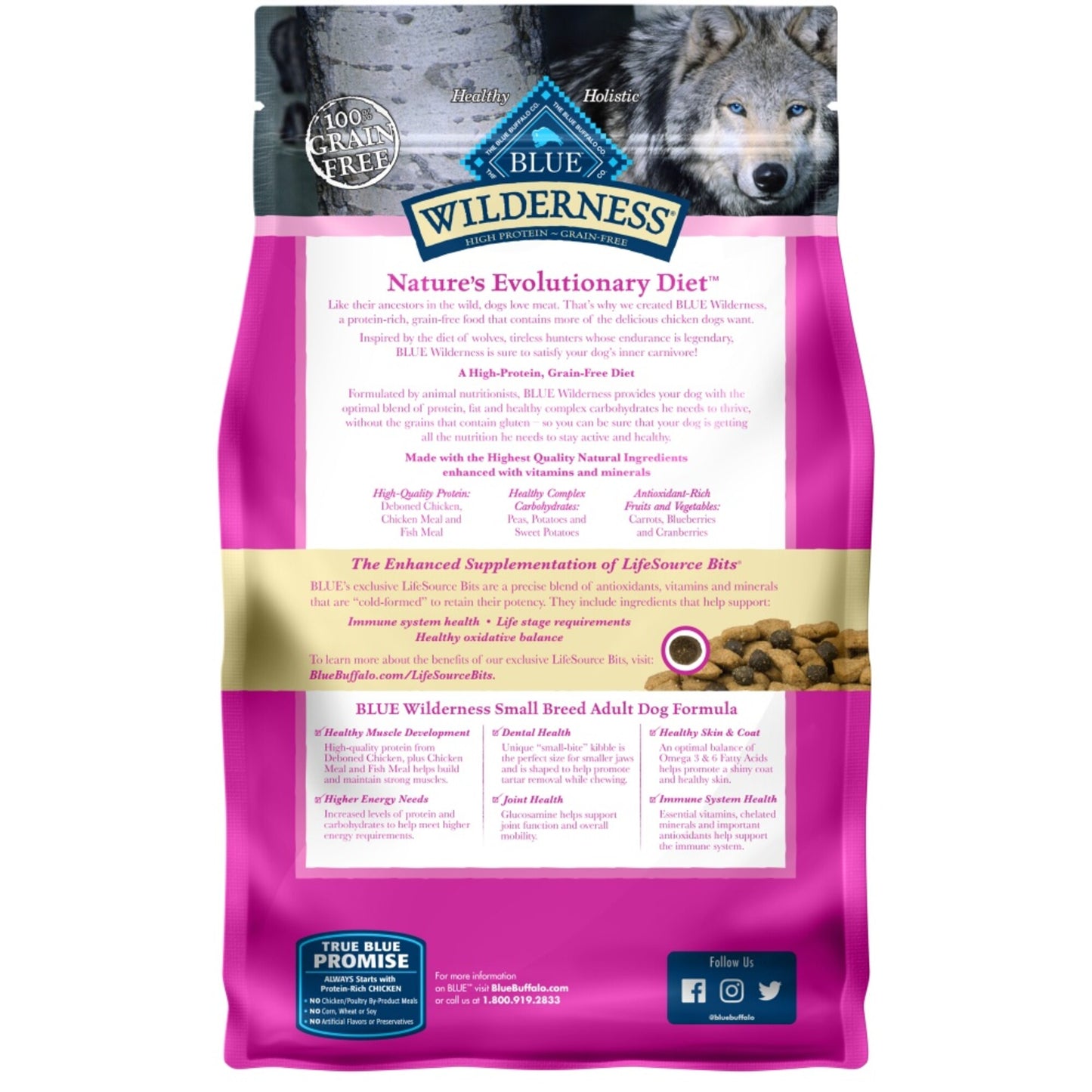 Blue Buffalo Wilderness Grain Free High Protein Chicken Recipe Adult Small Breed Dry Dog Food