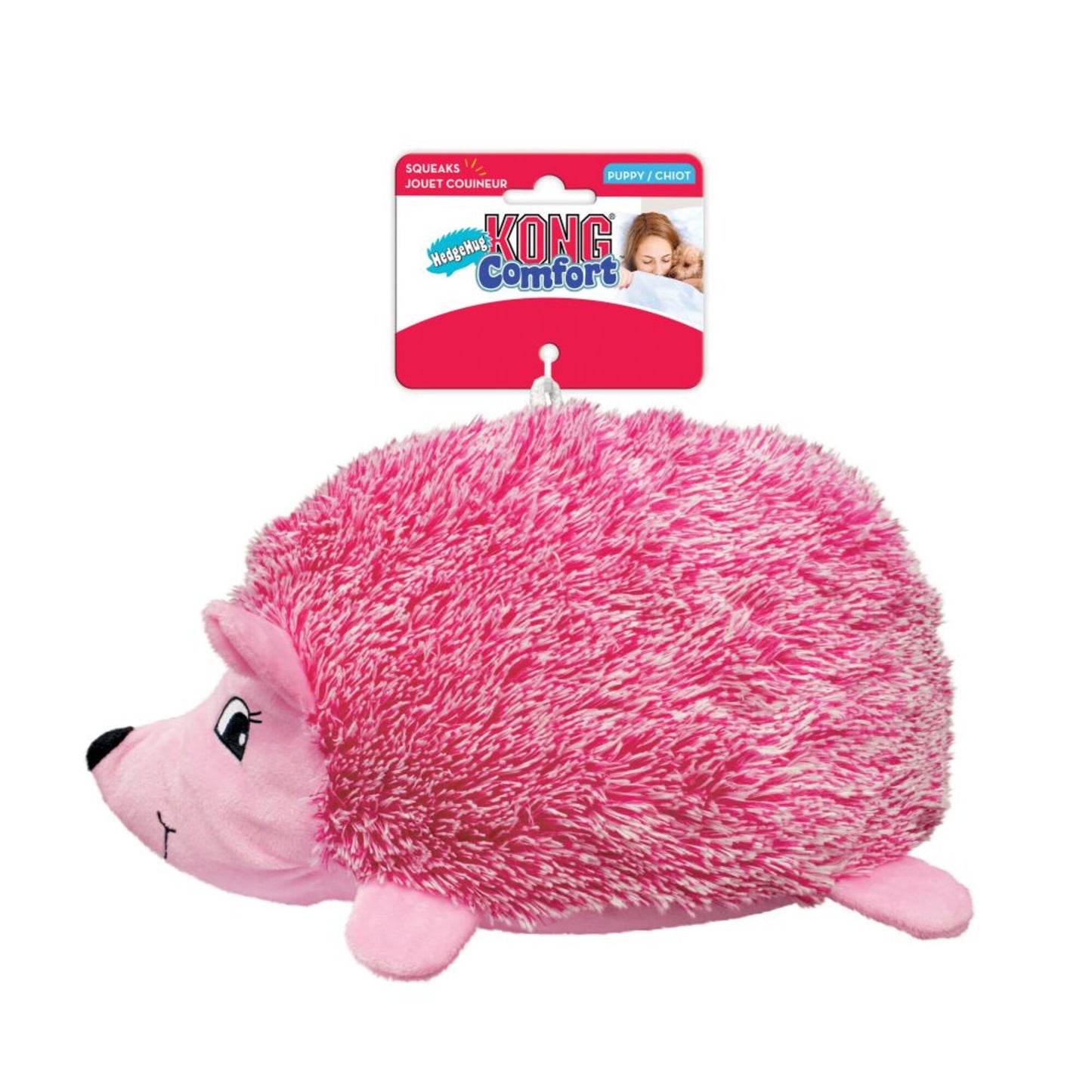 KONG Comfort HedgeHug Puppy Dog Toy (Color Varies)