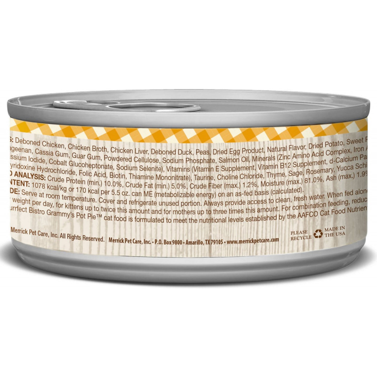 Merrick Purrfect Bistro Grammy's Pot Pie Grain Free Canned Cat Food
