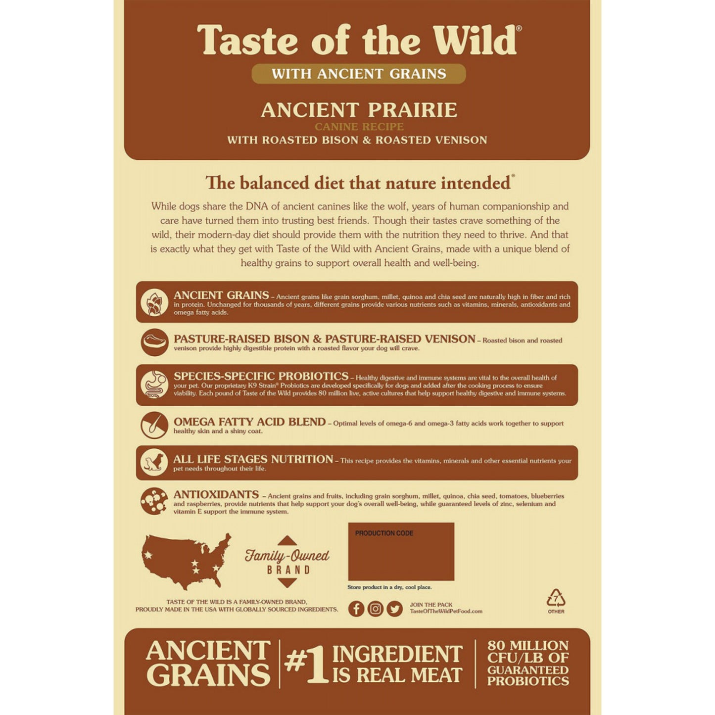 Taste of the Wild Ancient Prairie with Ancient Grains Dry Dog Food