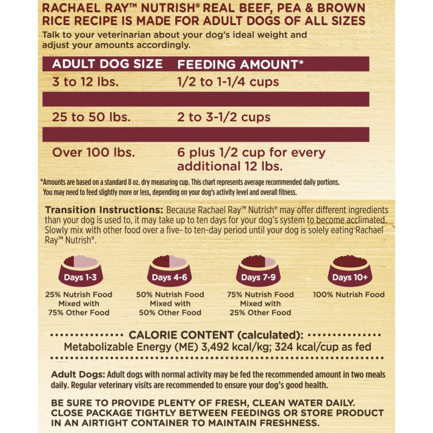 Rachael Ray Nutrish Natural Beef, Pea, & Brown Rice Recipe Dry Dog Food