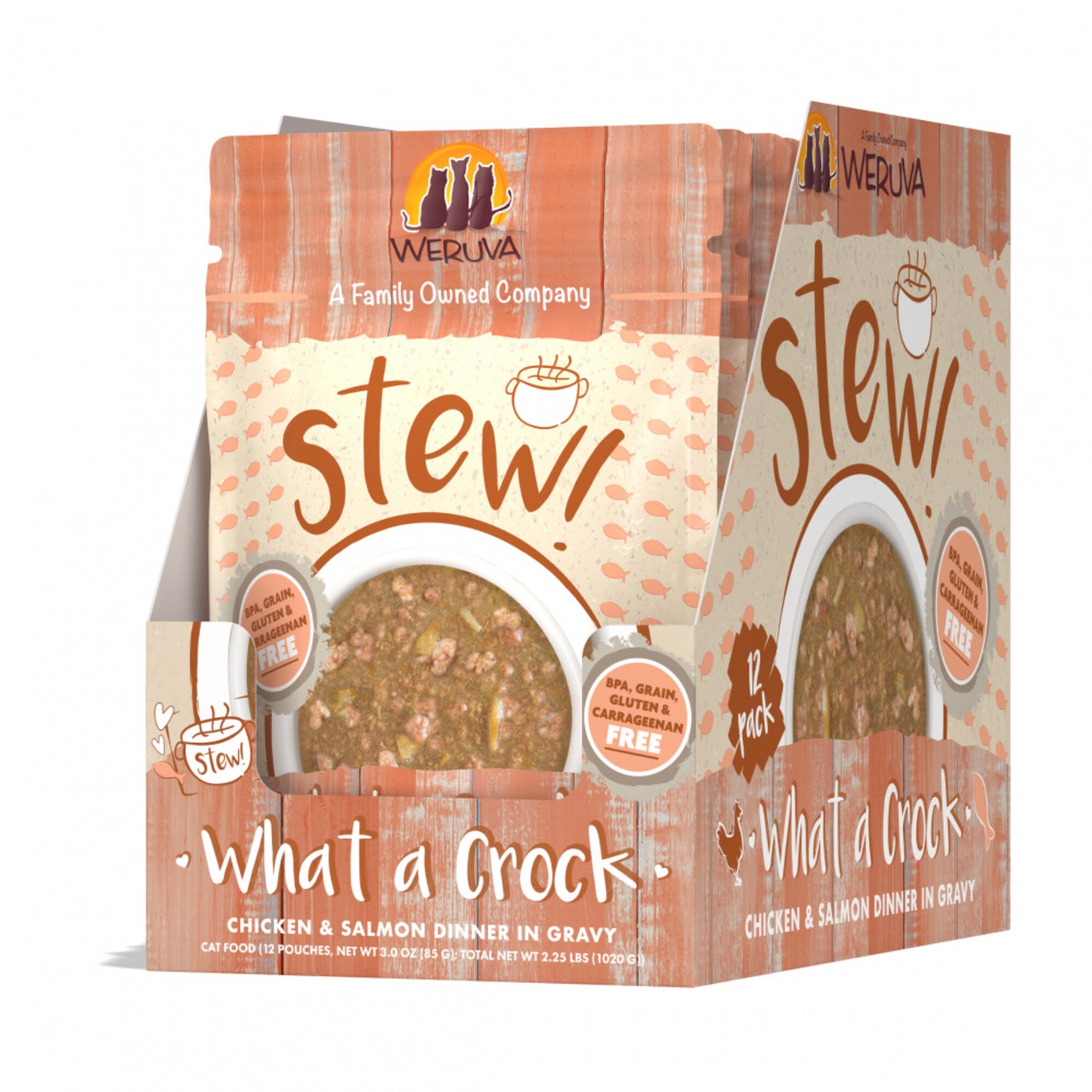 Weruva Classic Cat Stews! What a Crock with Chicken & Salmon in Gravy Canned Cat Food