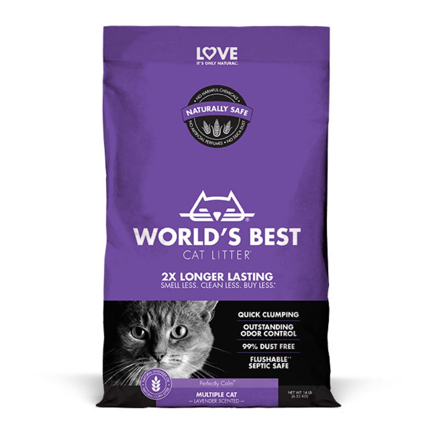 World's Best Lavender Scented Multiple Cat Clumping Formula Cat Litter