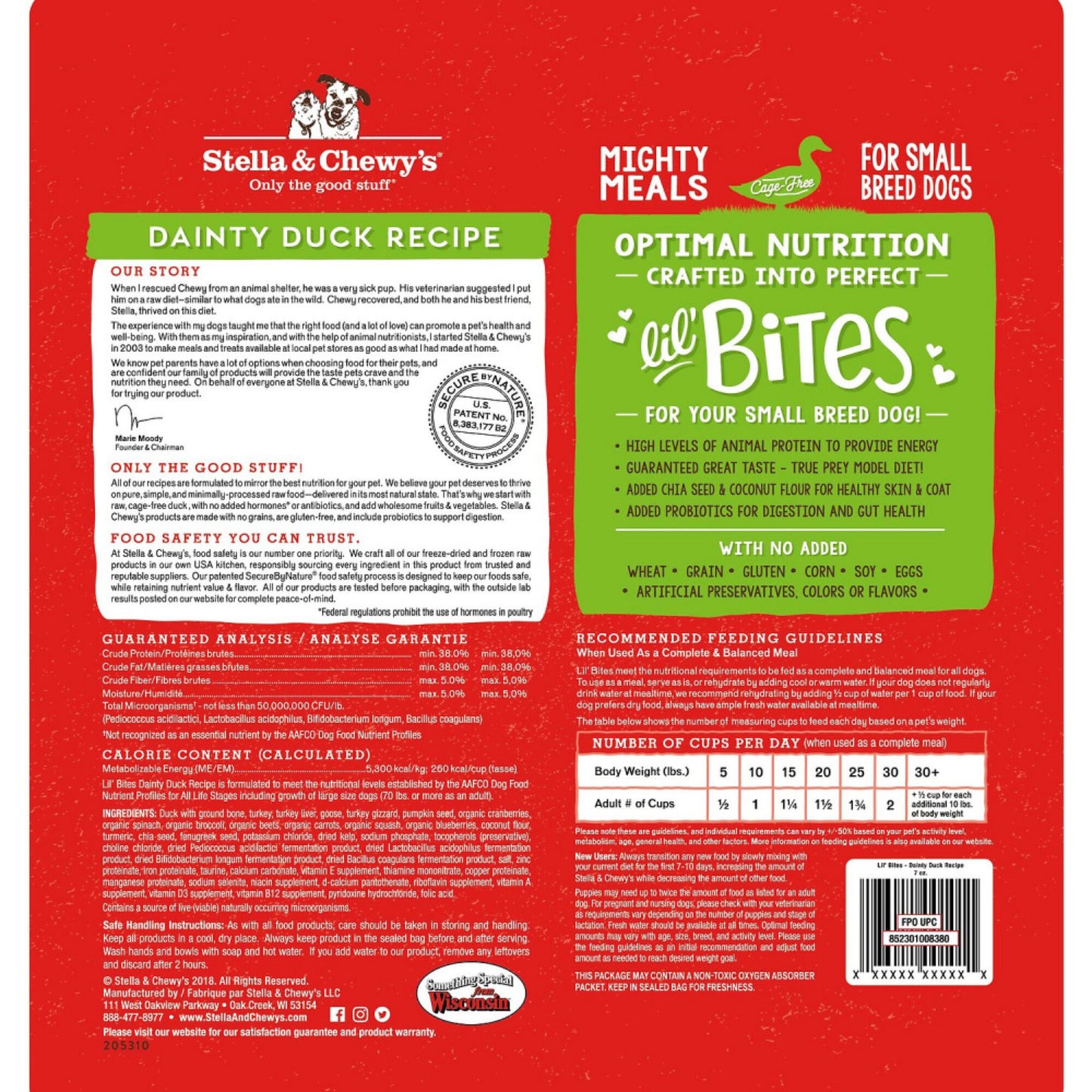 Stella & Chewy's Lil' Bites Dainty Duck Recipe Freeze Dried Raw Small Breed Dog Food