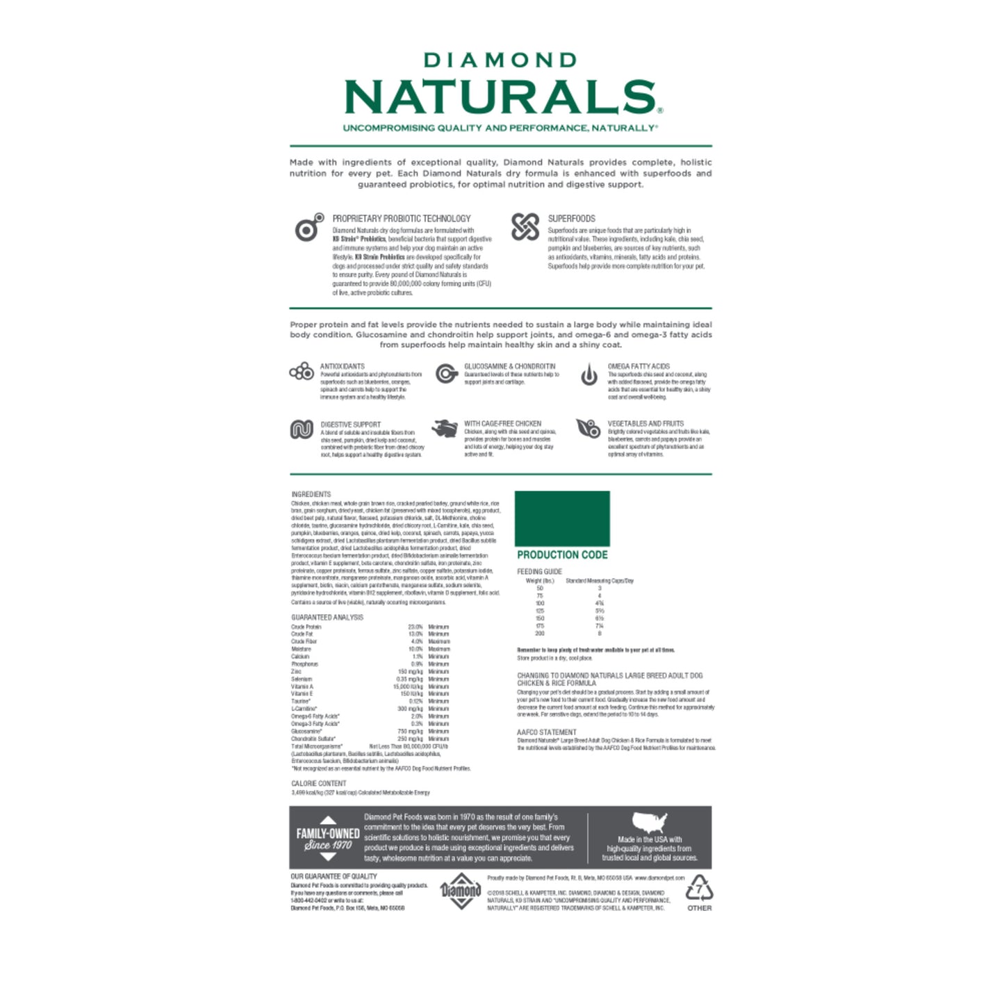 Diamond Naturals Large Breed Chicken & Rice Formula Adult Dry Dog Food