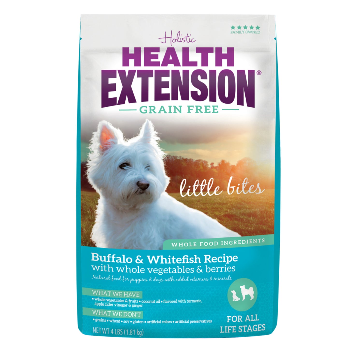 Health Extension Grain Free Buffalo and Whitefish Little Bites Recipe Dry Dog Food