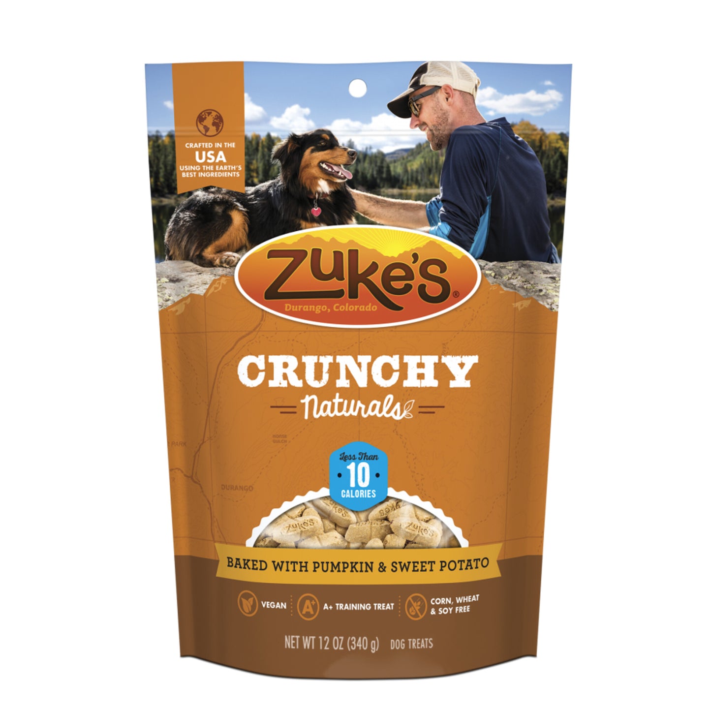 Zukes Crunchy Naturals Baked with Pumpkin & Sweet Potato 10s Dog Treats