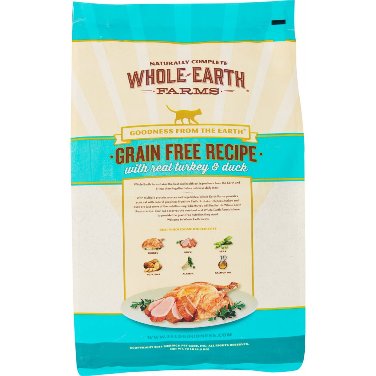 Whole Earth Farms Grain Free Real Turkey and Duck Recipe Dry Cat Food