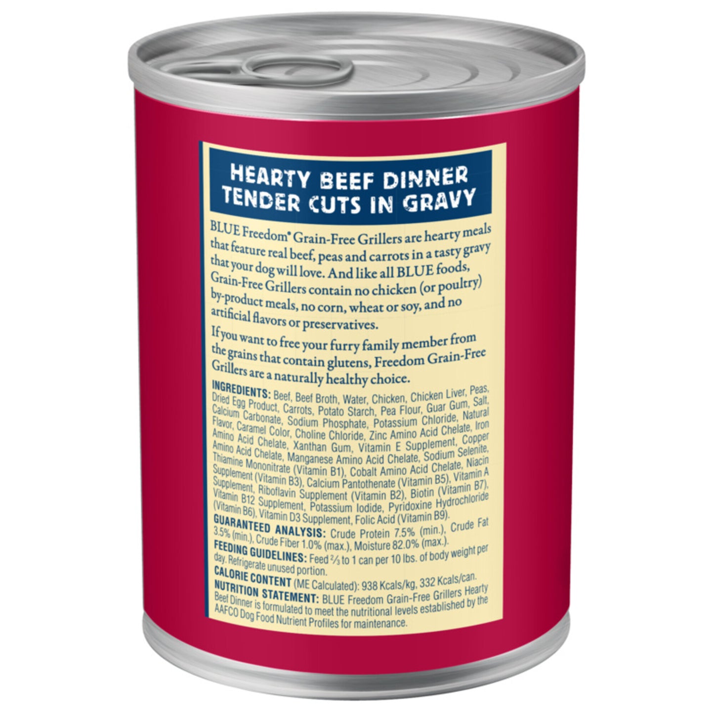Blue Buffalo Freedom Grain Free Grillers Hearty Beef Dinner Canned Dog Food