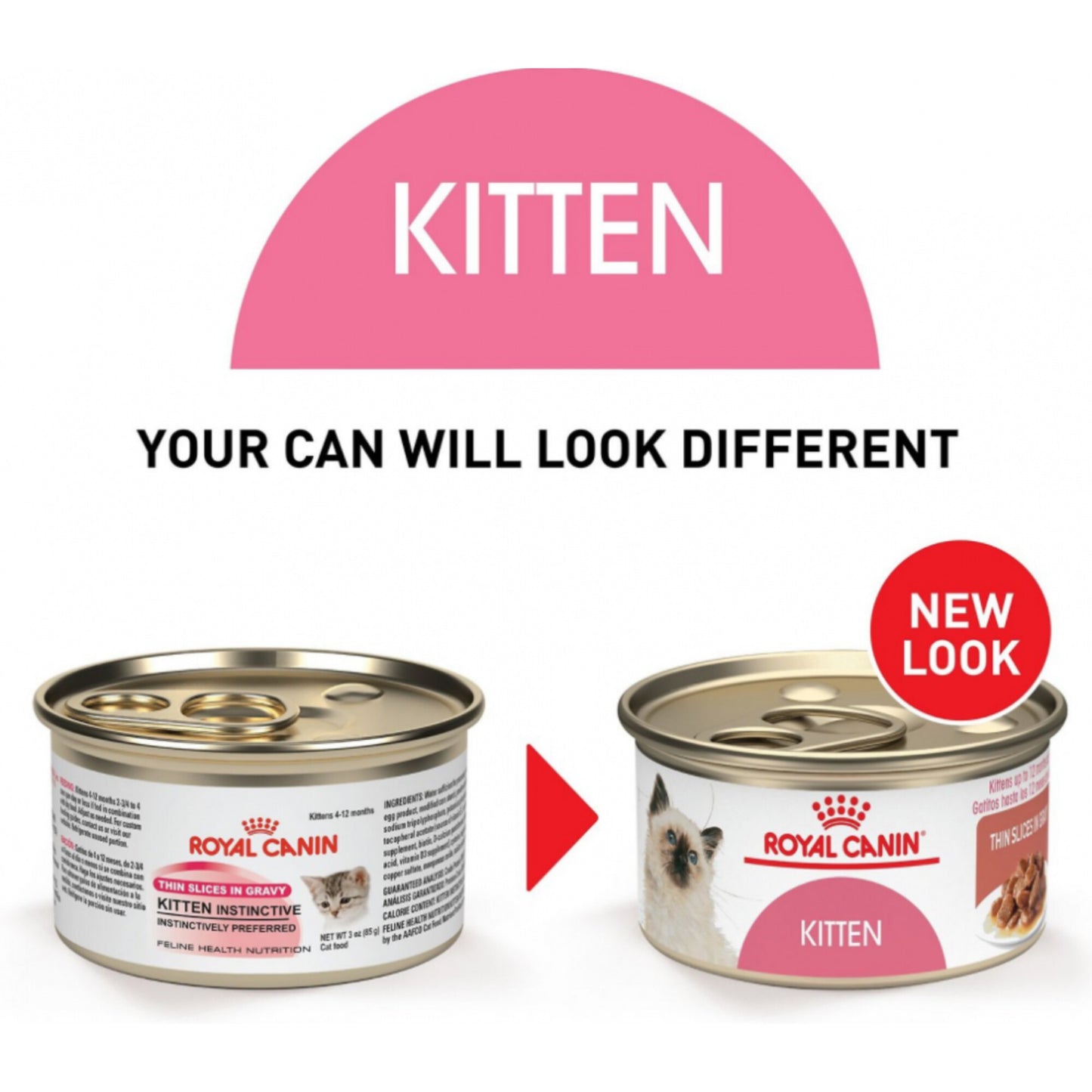 Royal Canin Feline Nutrition Kitten Instinctive Thin Slices in Gravy Canned Cat Food