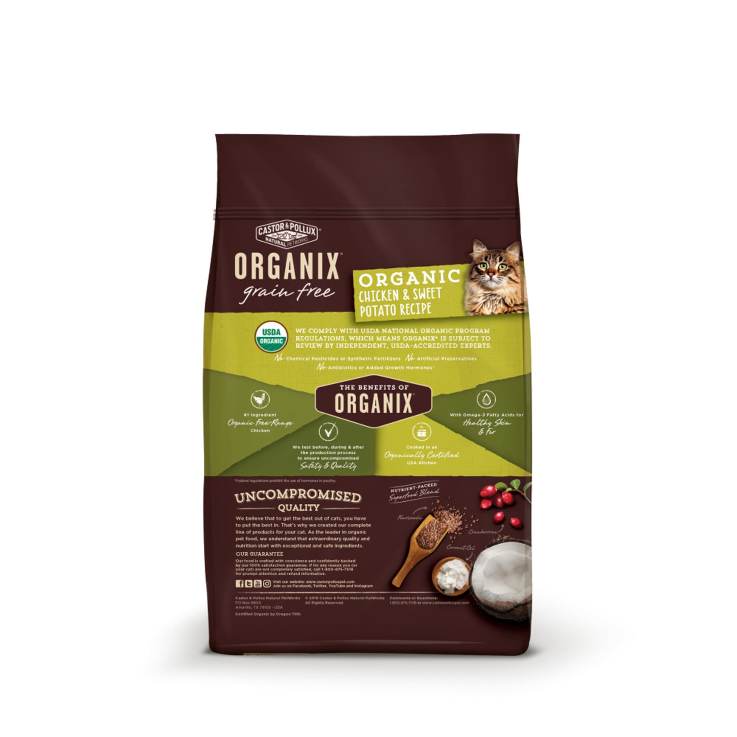Castor and Pollux Organix Grain Free Chicken and Sweet Potato Dry Cat Food