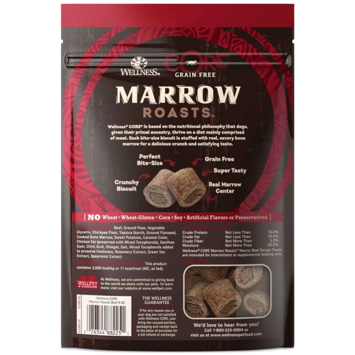 Wellness CORE Natural Grain Free Marrow Roasts Beef Recipe Dog Treats