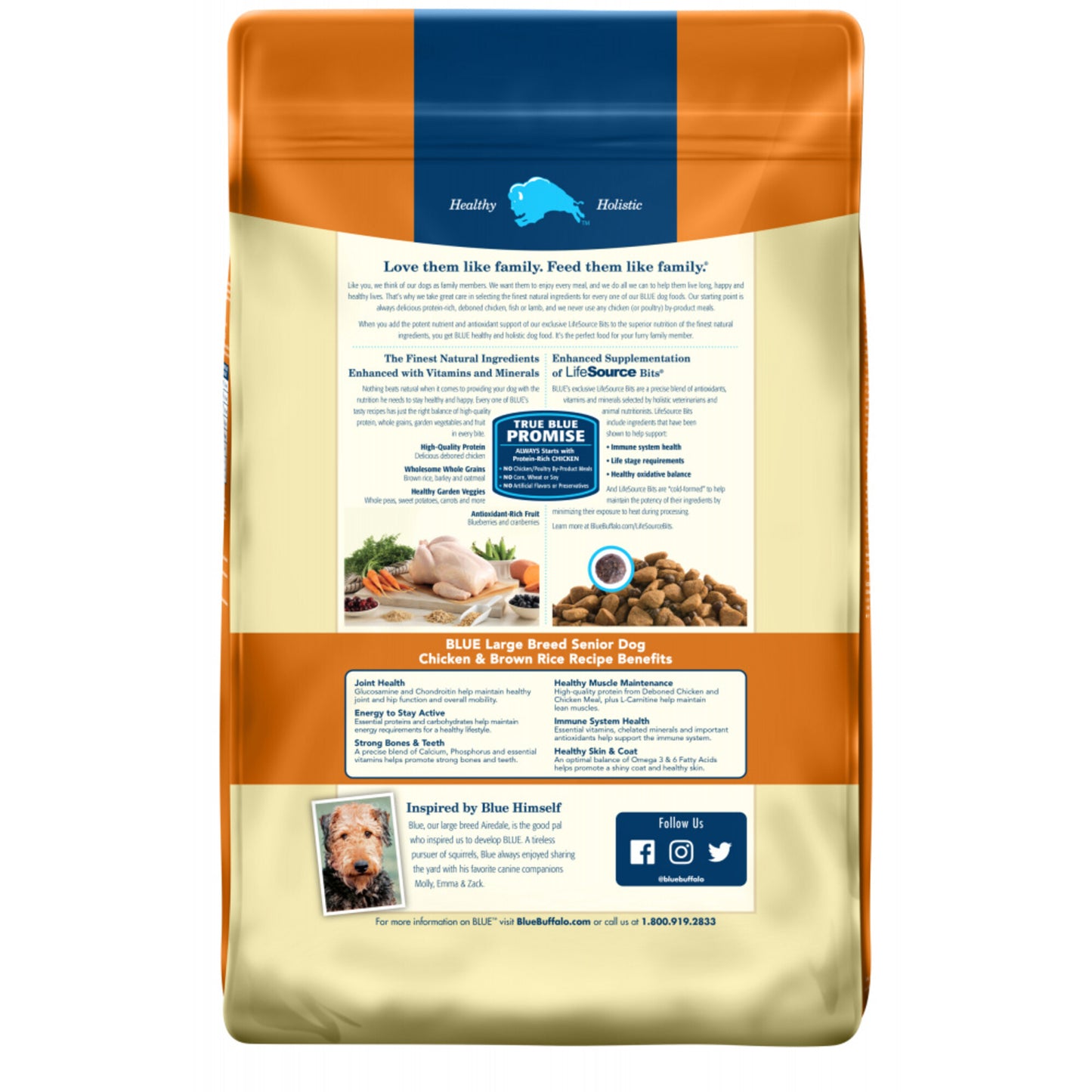 Blue Buffalo Life Protection Chicken & Brown Rice Recipe Large Breed Senior Dry Dog Food