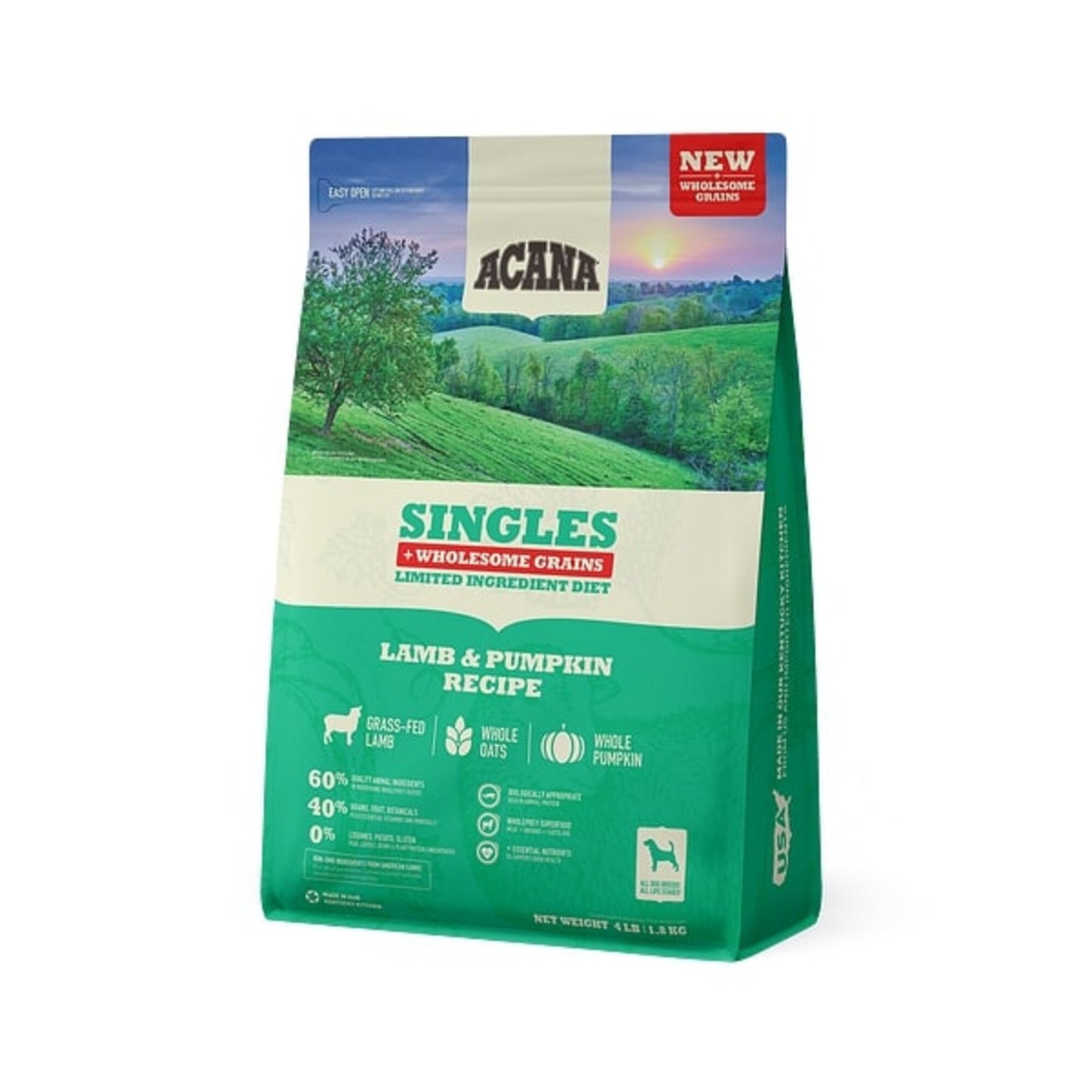 ACANA Singles + Wholesome Grains Limited Ingredient Diet Lamb & Pumpkin Recipe Dry Dog Food