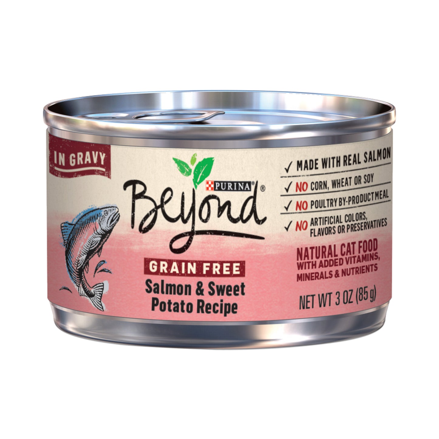 Purina Beyond Grain-Free Wild Alaskan Salmon & Sweet Potato Recipe in Gravy Canned Cat Food