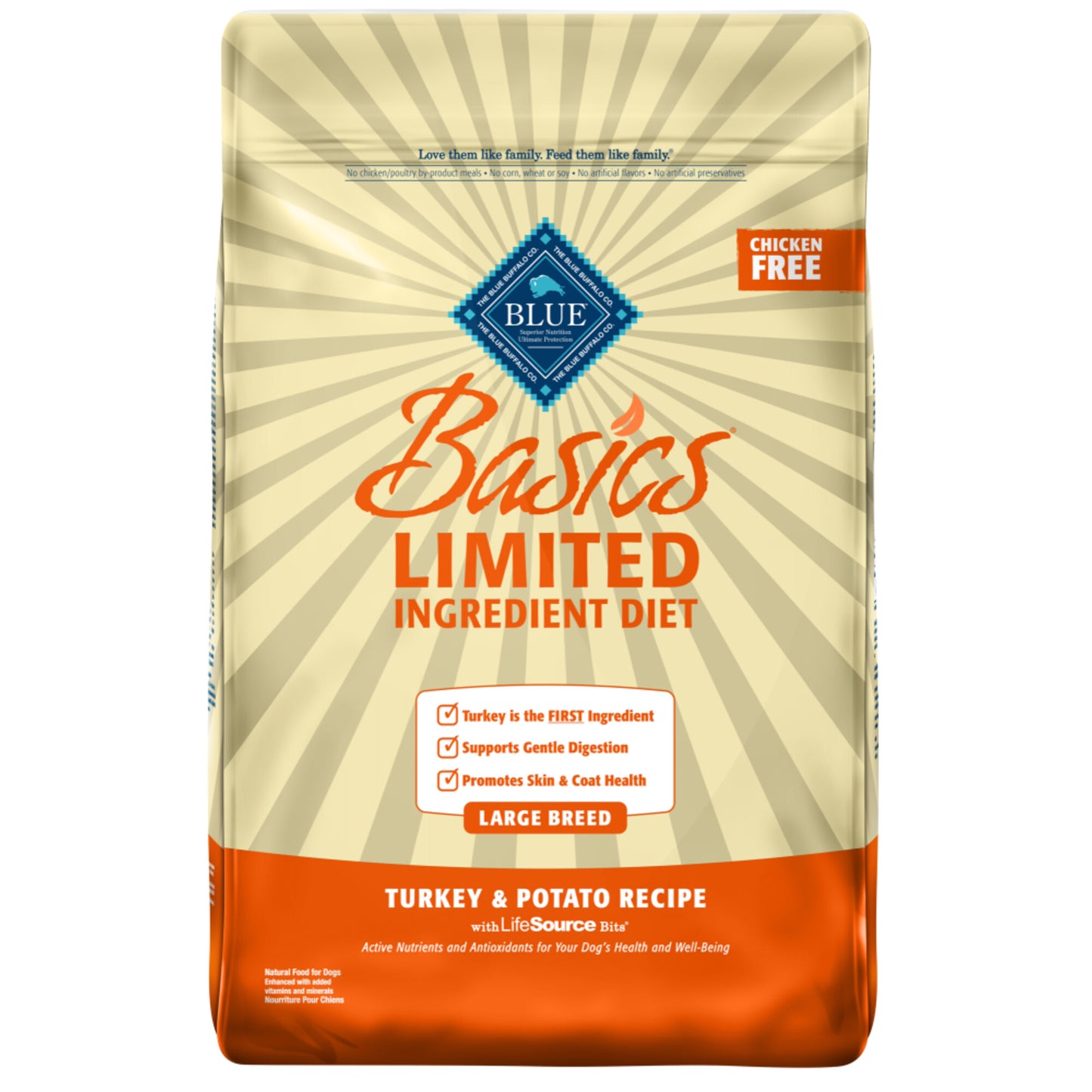 Blue Buffalo Basics Large Breed Adult Turkey & Potato Recipe Dry Dog Food