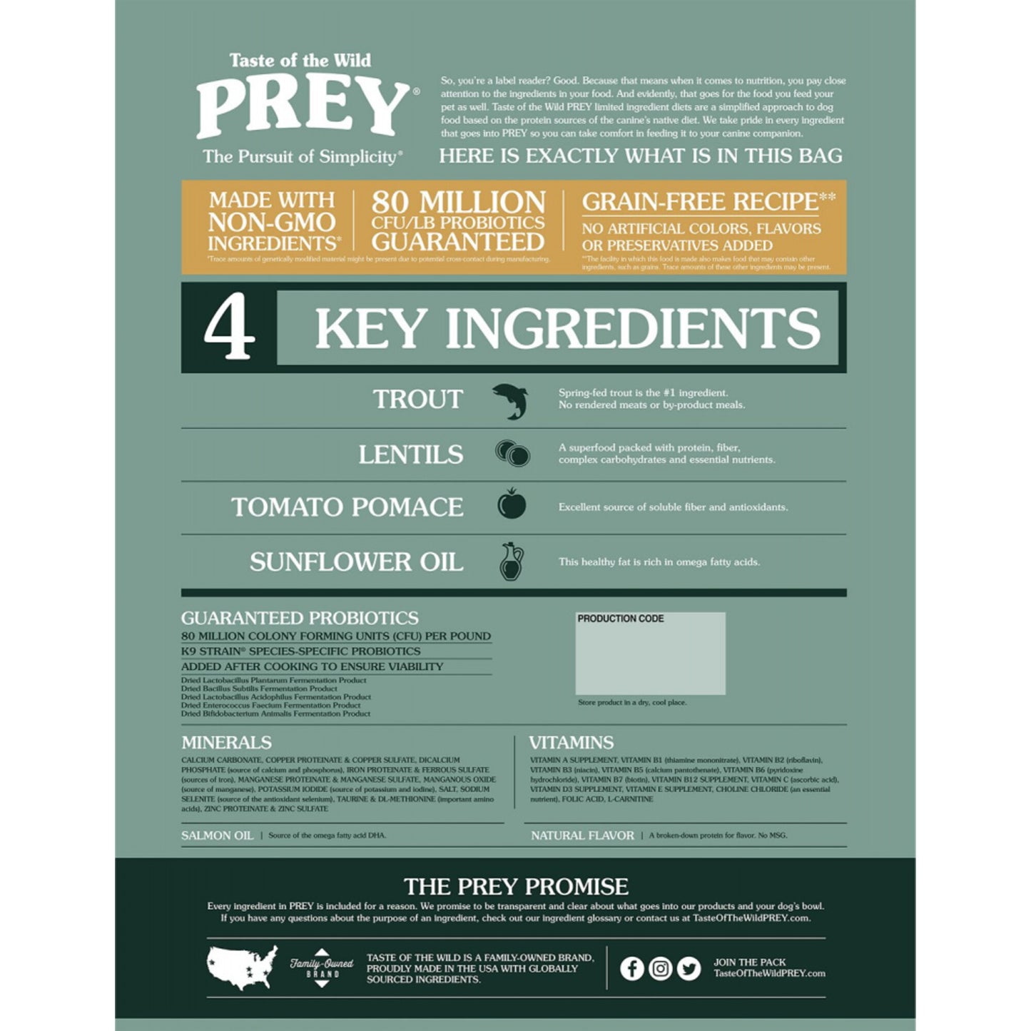 Taste Of The Wild Grain Free Prey Limited Ingredient Trout Dry Dog Food