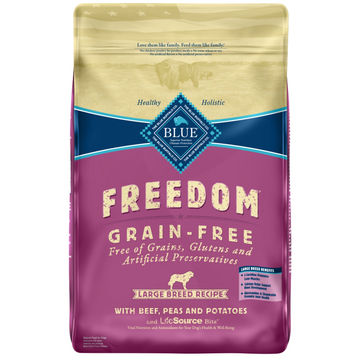 Blue Buffalo Freedom Large Breed Adult Beef Recipe Dry Dog Food