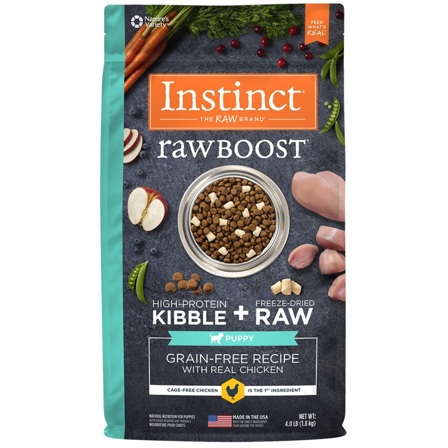 Instinct Raw Boost Puppy Grain Free Recipe with Real Chicken Natural Dry Dog Food