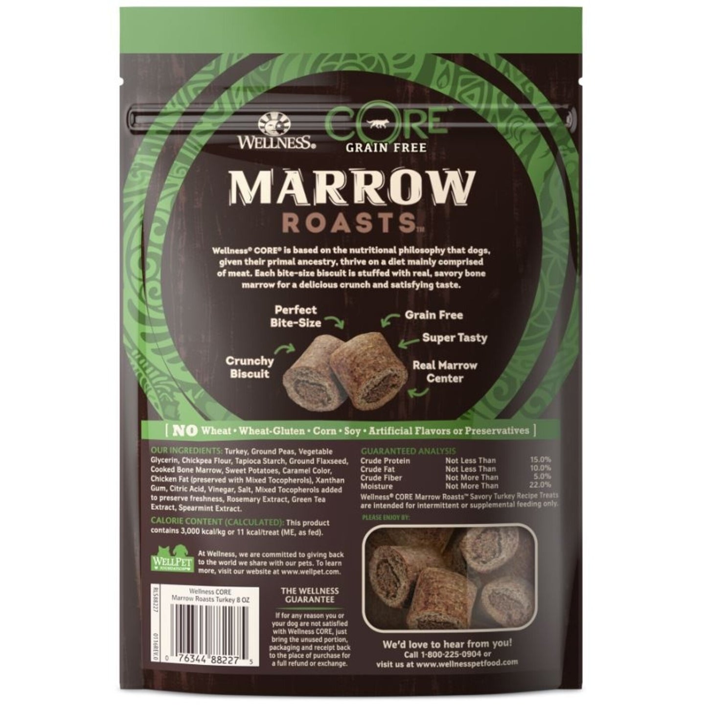 Wellness CORE Natural Grain Free Marrow Roasts Turkey Recipe Dog Treats