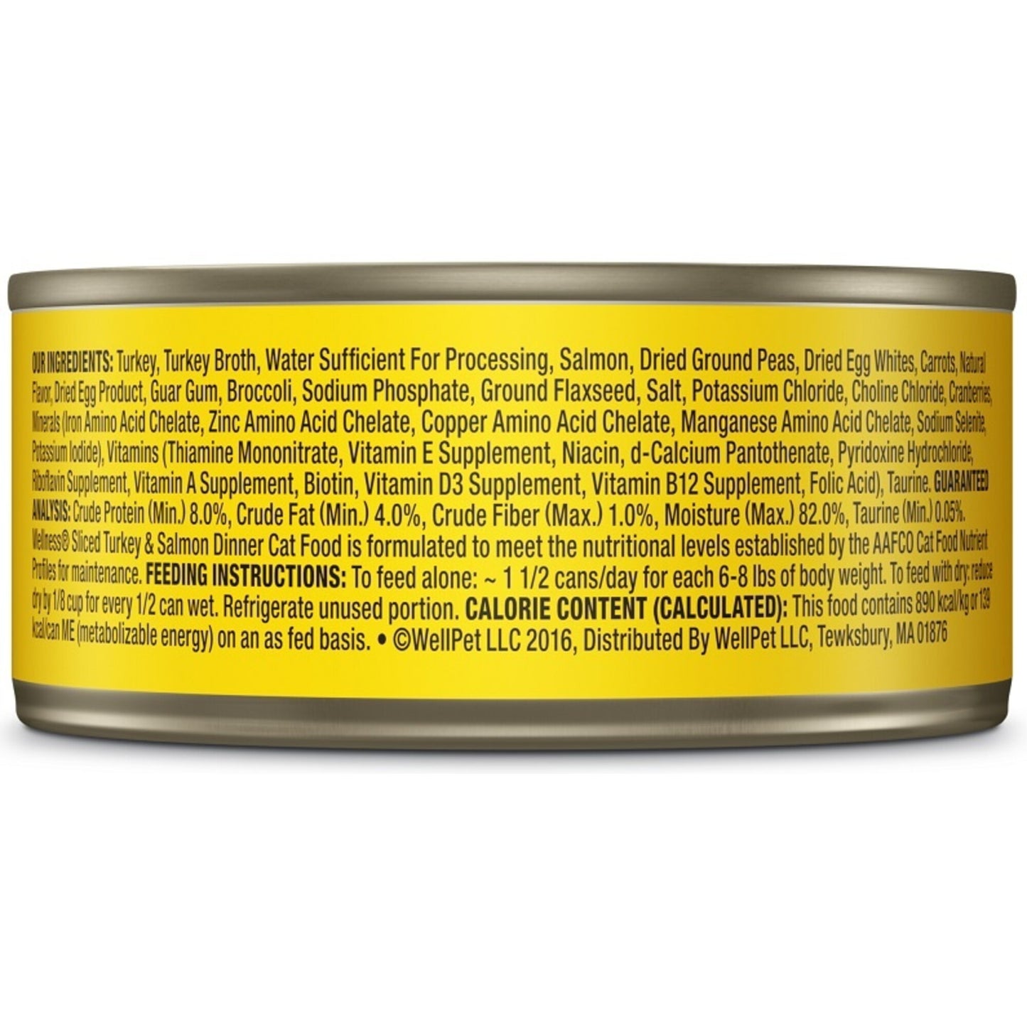 Wellness Grain Free Natural Sliced Turkey and Salmon Dinner Wet Canned Cat Food