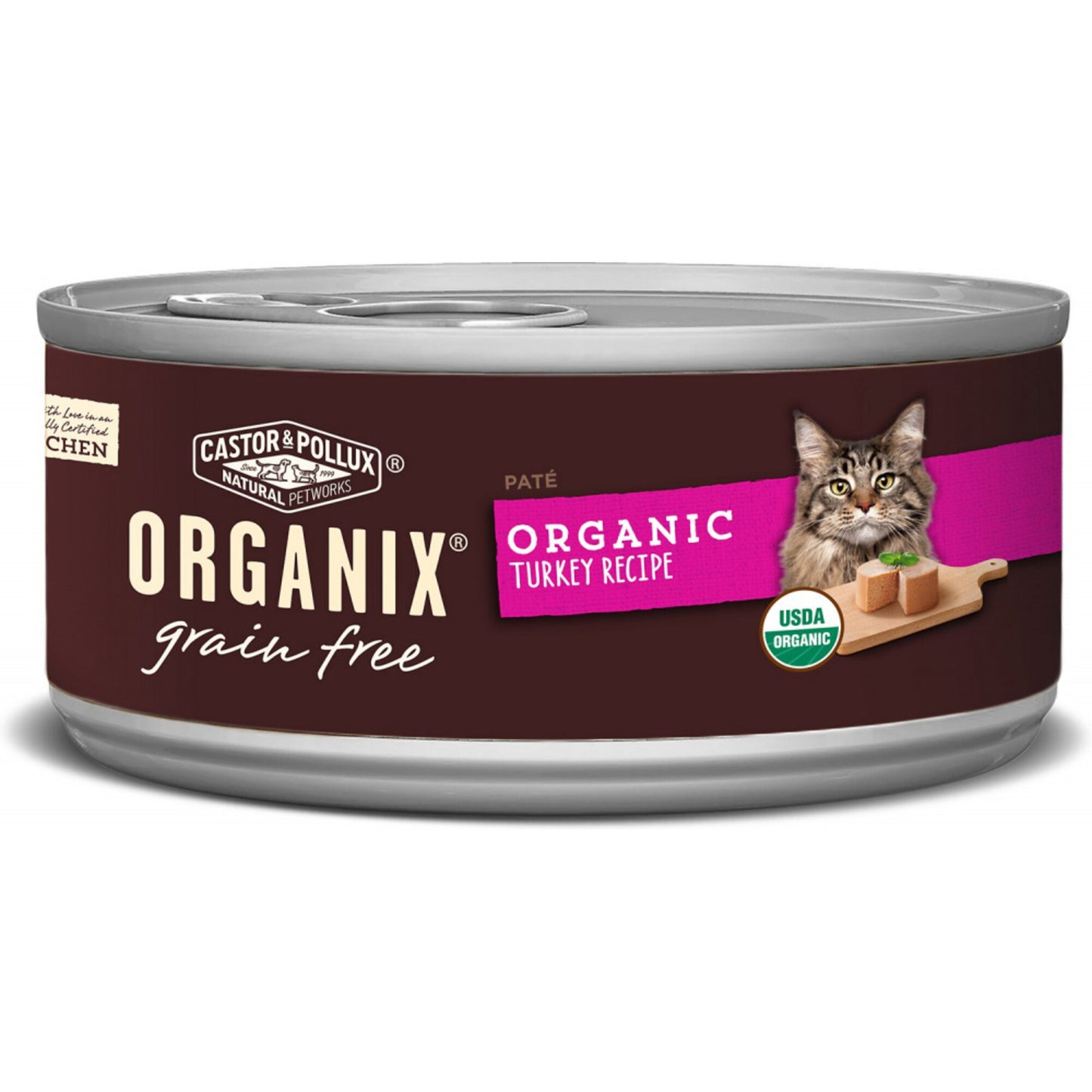 Castor and Pollux Organix Grain Free Organic Turkey Recipe Canned Cat Food